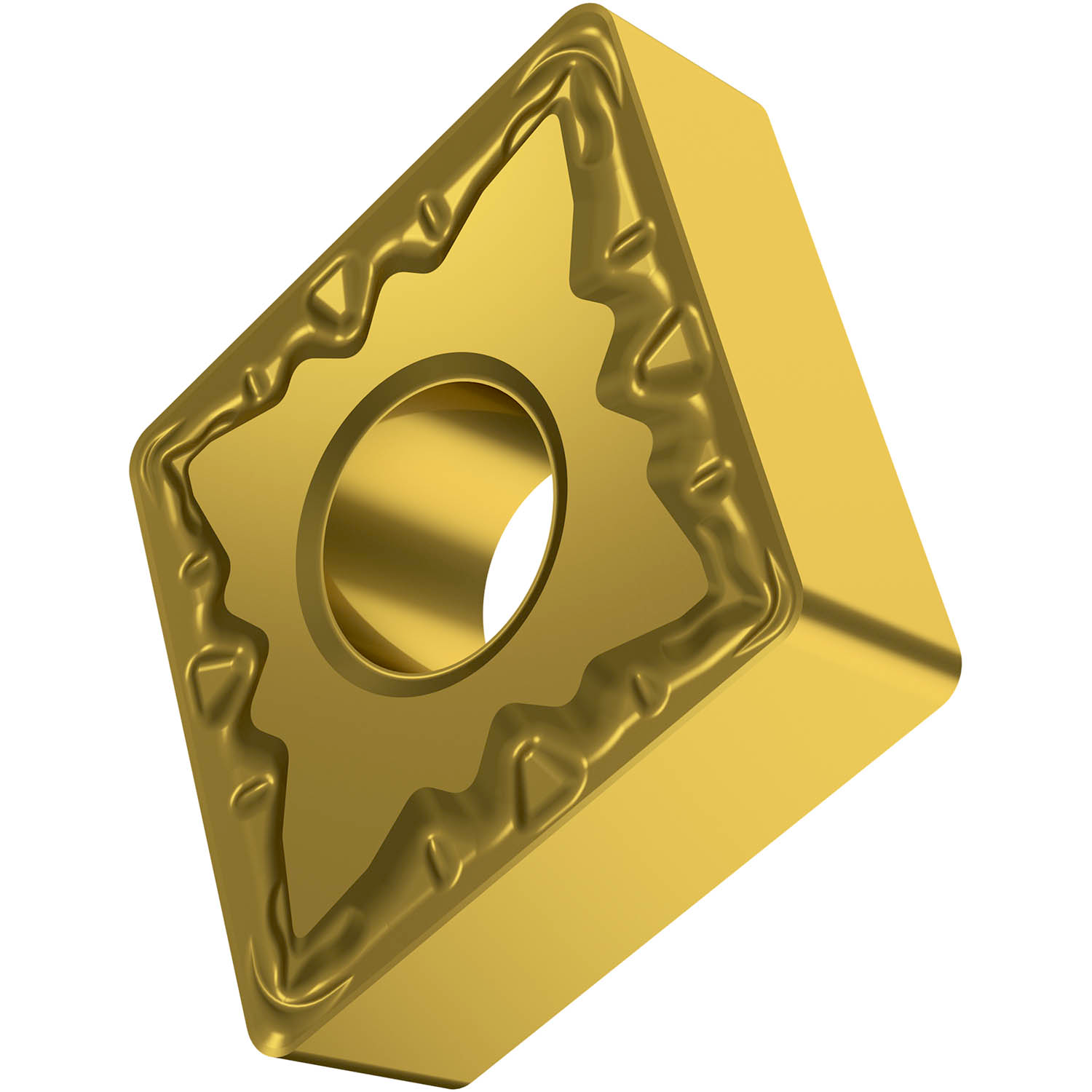 Picture of Dbl-Side Neg Turn Insert, 80° Rhomboid with ICD of 1/2", 3/16" Thick, 1/32" NR