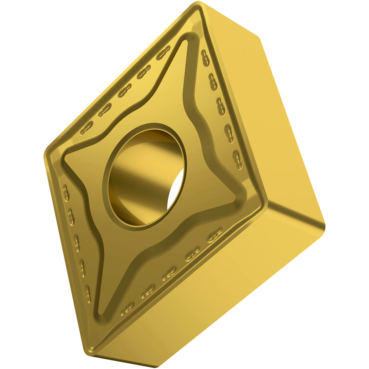 Picture of Dbl-Side Neg Turn Insert, 80° Rhomboid with ICD of 1/2", 3/16" Thick, 1/32" NR