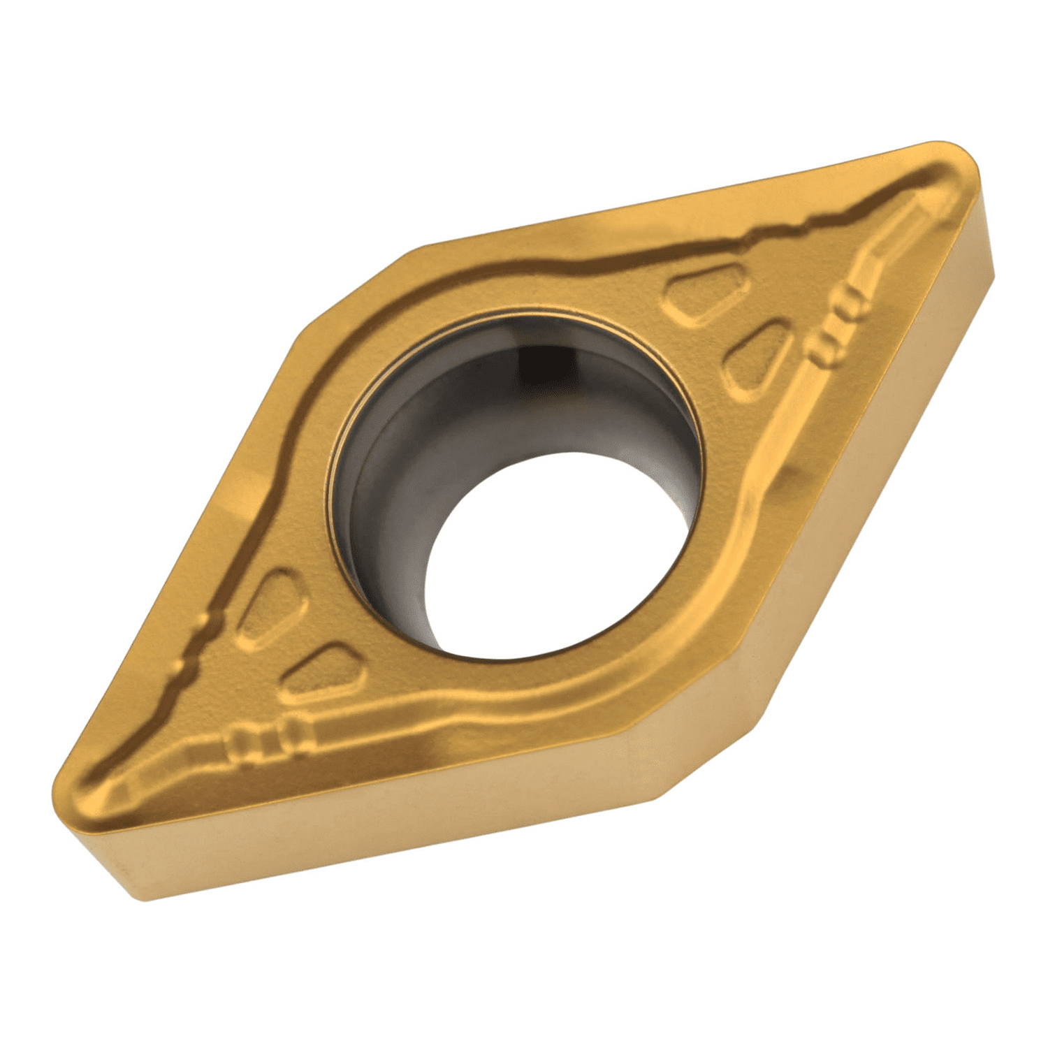 Picture of Sg-Side Pos Turning Insert, 55° Rhomboid with 7° Clear, ICD of 1/4", 3/32" Thick, 1/128" NR