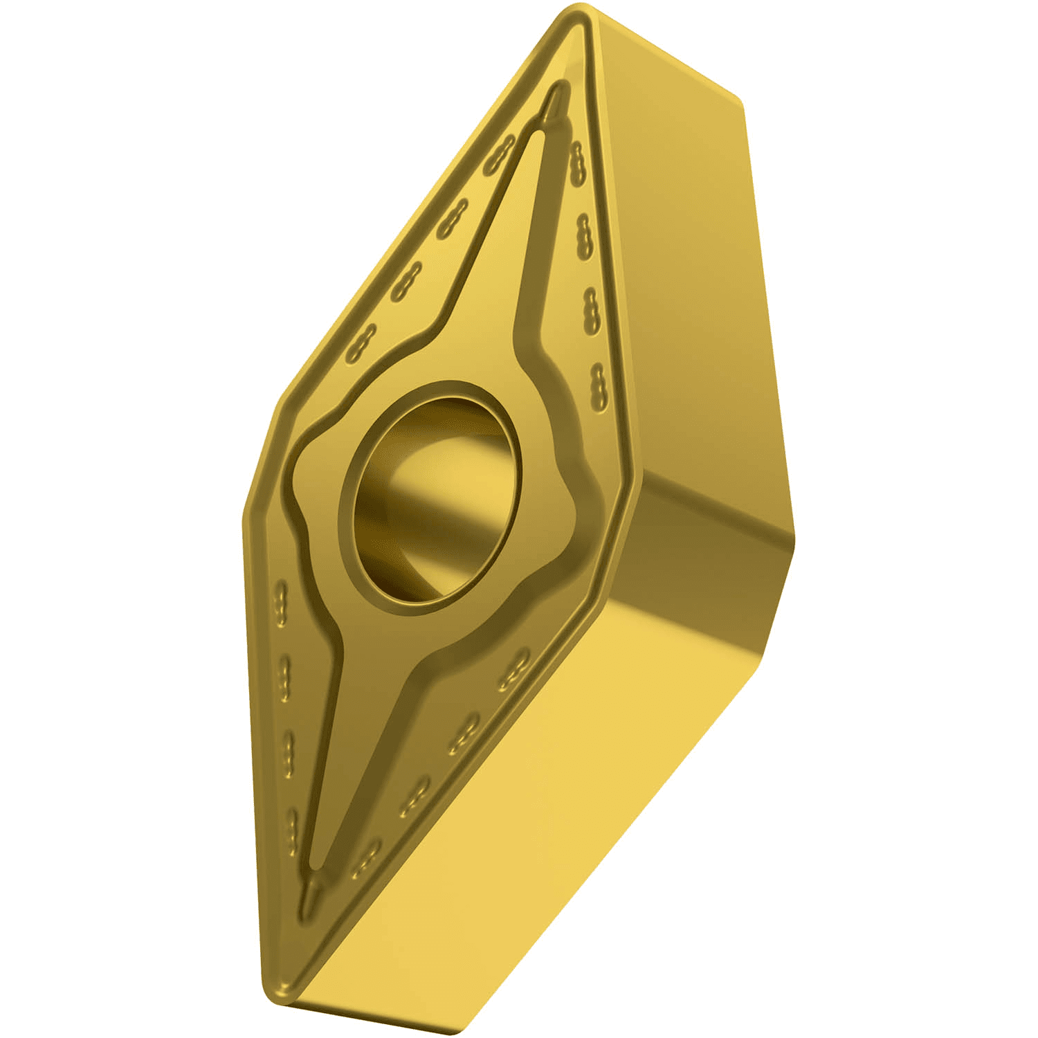 Picture of Dbl-Side Neg Turn Insert, 55° Rhomboid with ICD of 1/2", 1/4" Thick, 1/32" NR