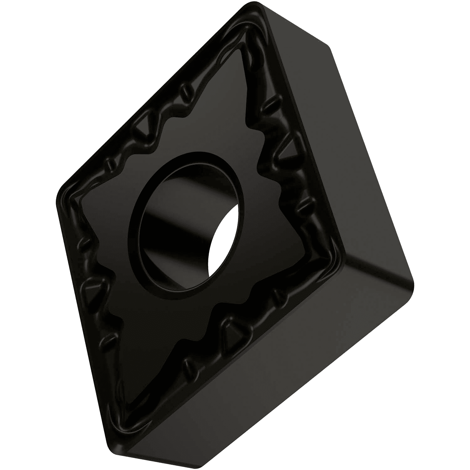 Picture of Dbl-Side Neg Turn Insert, 80° Rhomboid with ICD of 1/2", 3/16" Thick, 1/32" NR