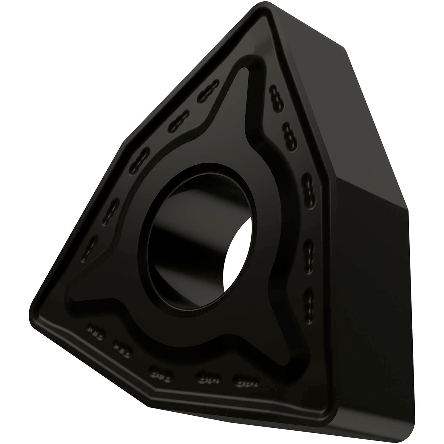 Picture of Dbl-Side Neg Turn Insert, 80° Trigon with ICD of 1/2", 3/16" Thick, 1/32" NR
