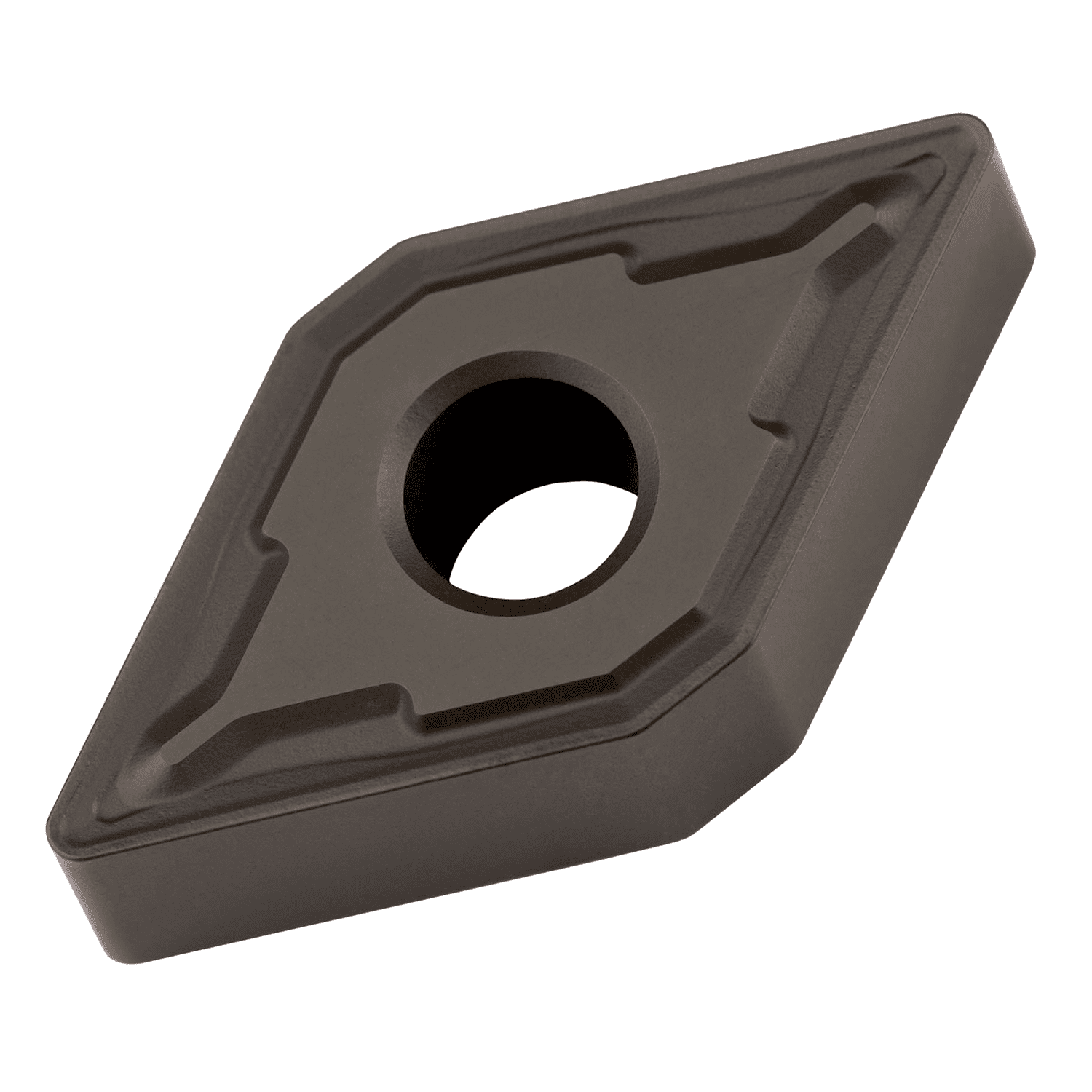 Picture of Dbl-Side Neg Turn Insert, 55° Rhomboid with ICD of 1/2", 1/4" Thick, 1/32" NR