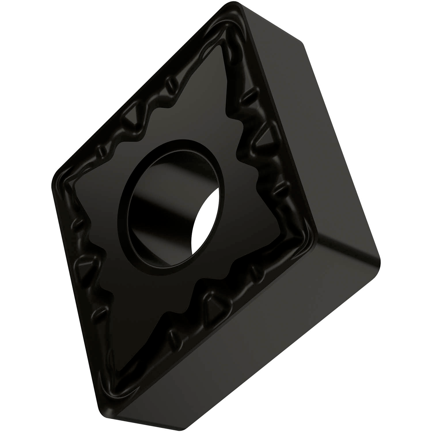 Picture of Dbl-Side Neg Turn Insert, 80° Rhomboid with ICD of 3/8", 1/8" Thick, 1/32" NR