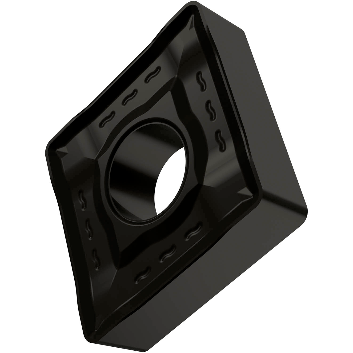 Picture of Dbl-Side Neg Turn Insert, 80° Rhomboid with ICD of 1/2", 3/16" Thick, 1/32" NR