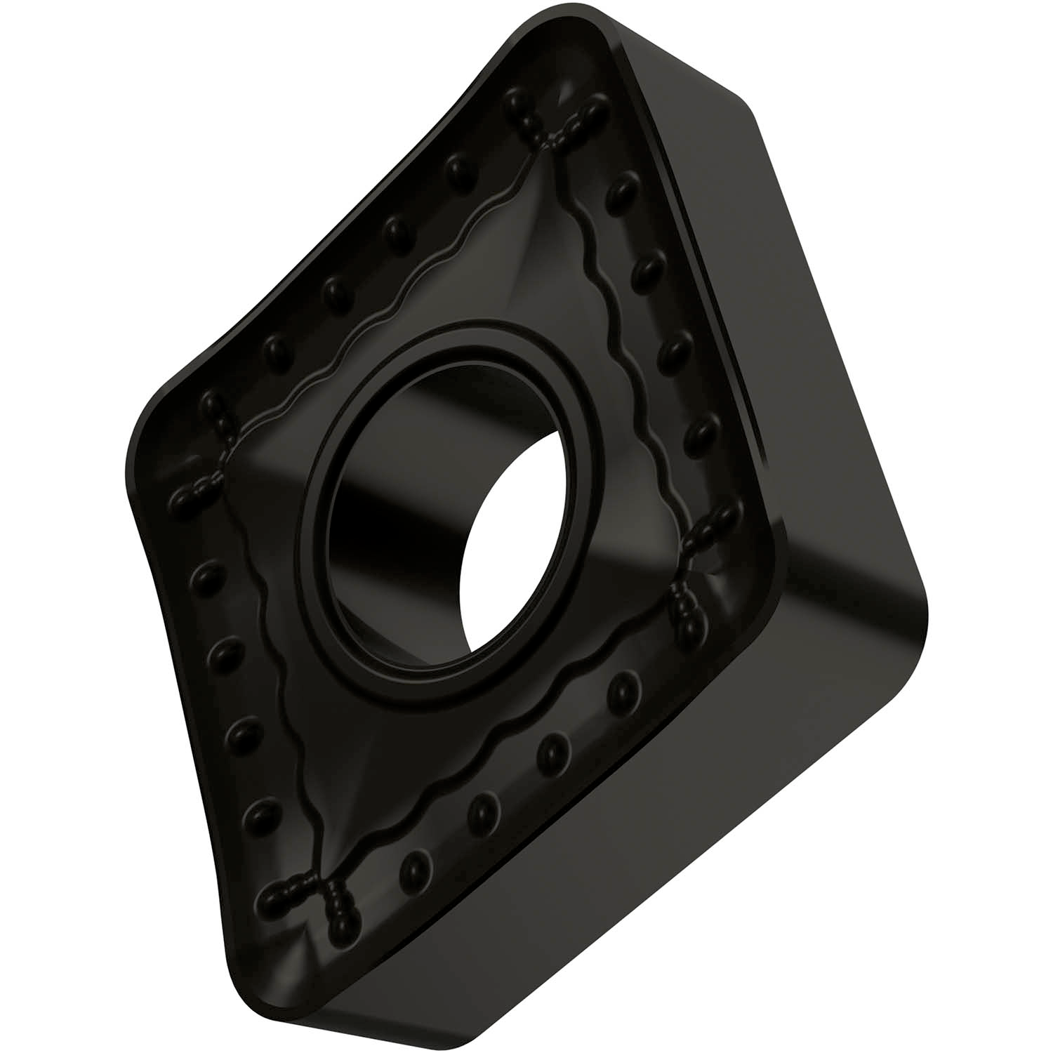 Picture of Dbl-Side Neg Turn Insert, 80° Rhomboid with ICD of 1/2", 3/16" Thick, 1/32" NR