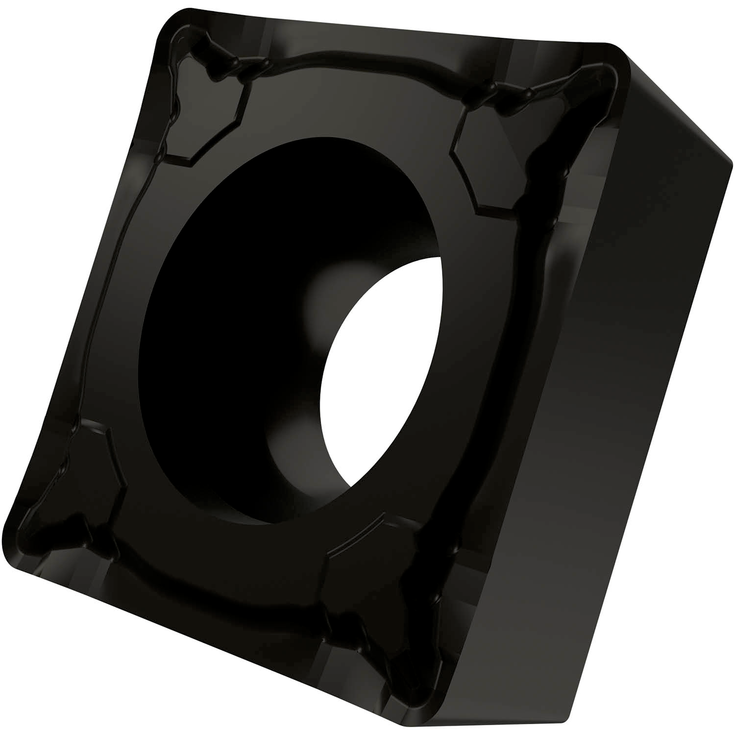 Picture of Sg-Side Pos Turning Insert, Square with 7° Clear, ICD of 3/8", 5/32" Thick, 1/64" NR
