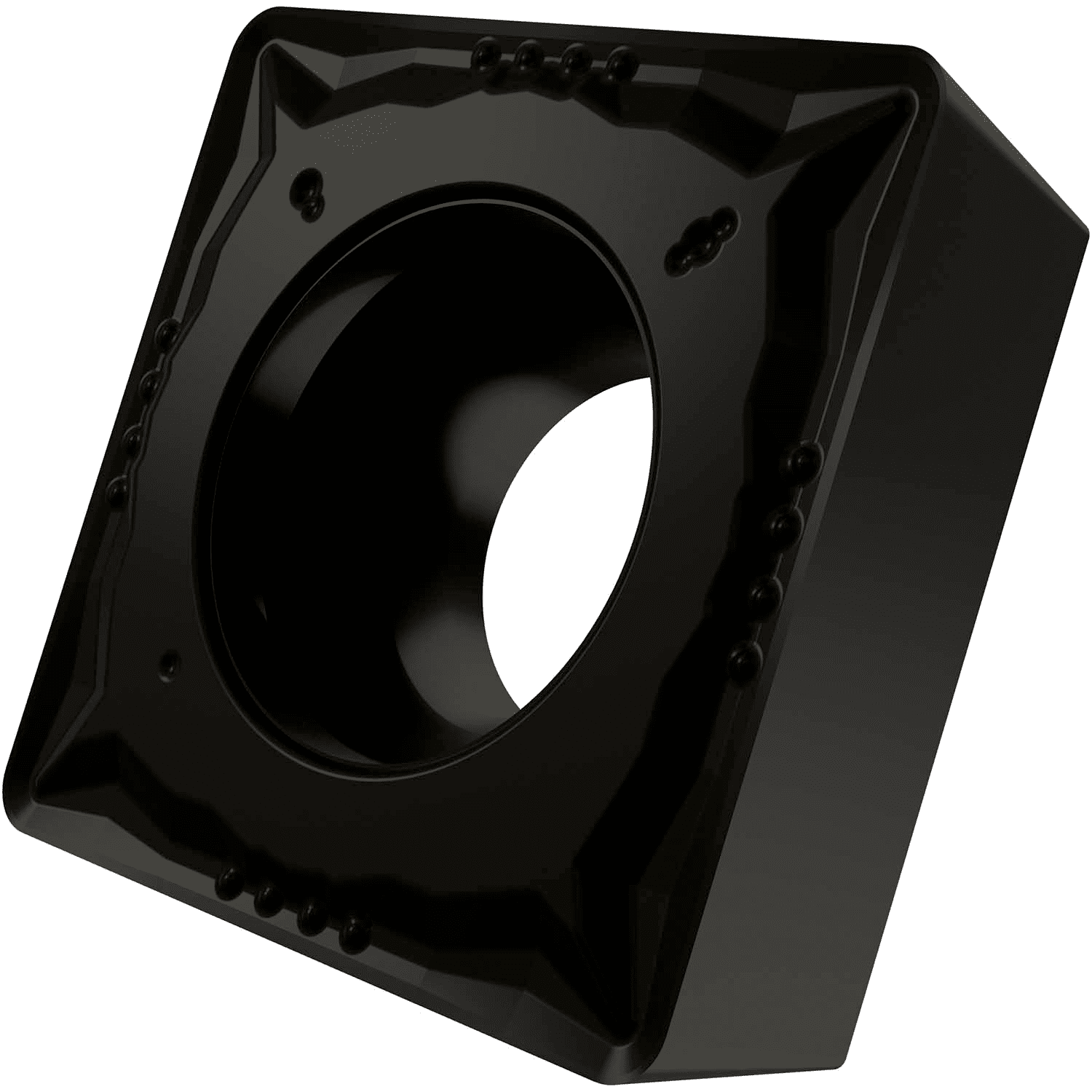 Picture of Sg-Side Pos Turning Insert, Square with 7° Clear, ICD of 3/8", 5/32" Thick, 1/64" NR