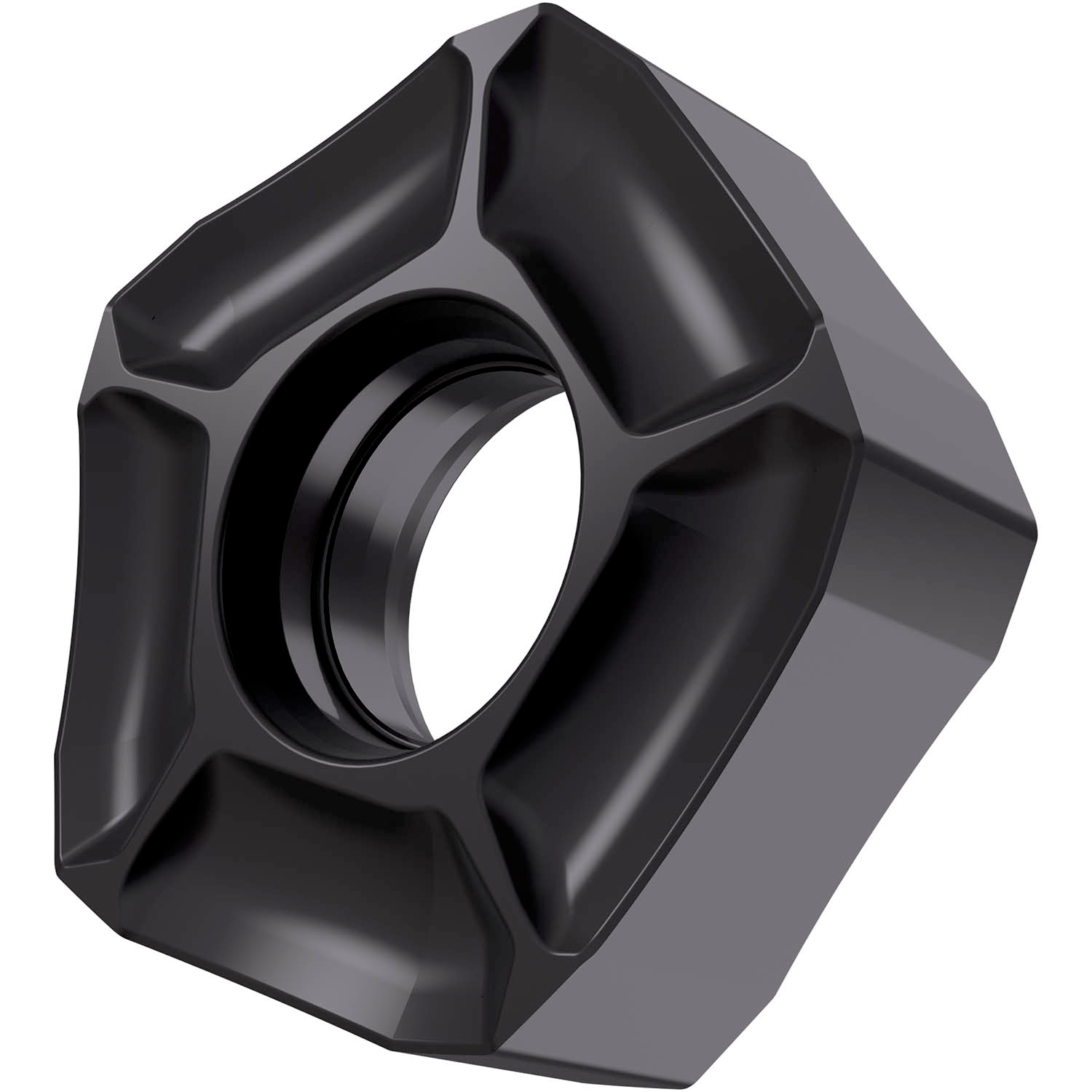 Picture of Dbl-Side Milling Insert PNMU 1308 with CB, Pentagonal Max Depth .3937"