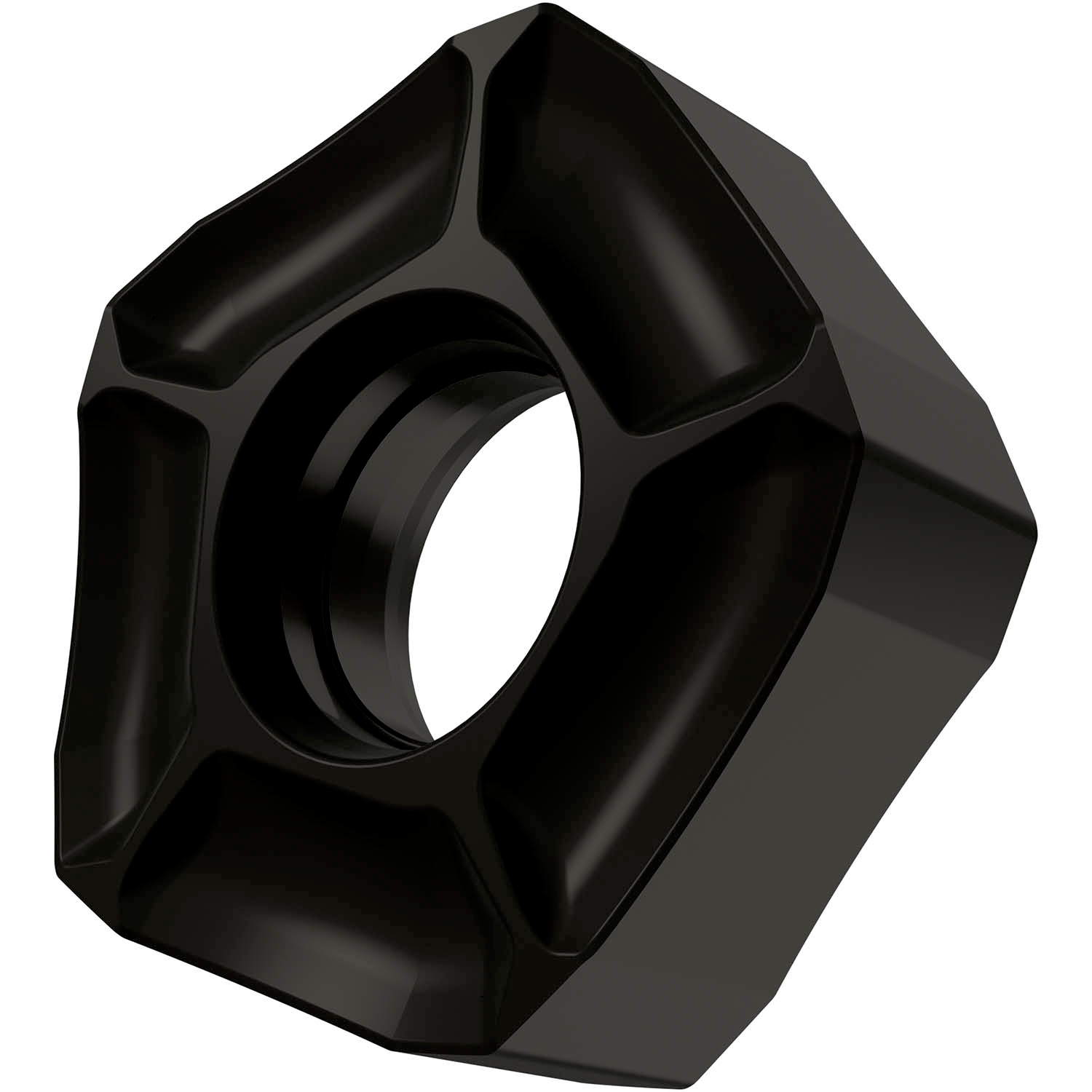 Picture of Dbl-Side Milling Insert PNMU 1308 with CB, Pentagonal Max Depth .3937"