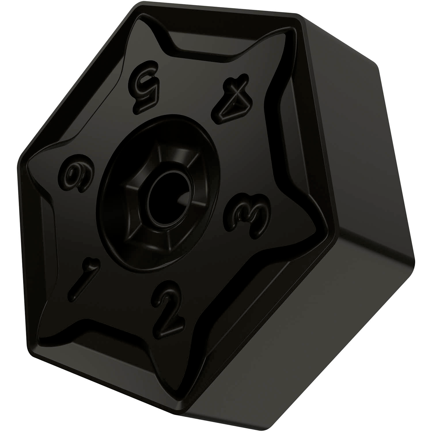 Picture of Dbl-Side Milling Insert HNEF 090508E with CB, Hectagonal for a Max Depth .1575", with .0315" CR