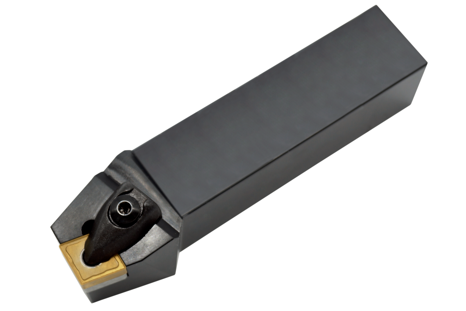 Picture of Dbl Clamp Turning Tool Hold a 80° Rhombus Neg insert with an ICD of 5/8'', 1/4'' Thick Right Hand 75°