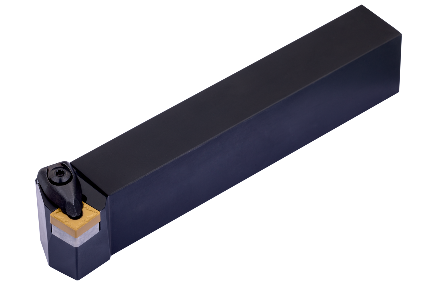 Picture of Dbl Clamp Turning Tool Hold a 80° Rhombus Neg insert with an ICD of 1/2'', 3/16'' Thick Right Hand 75°