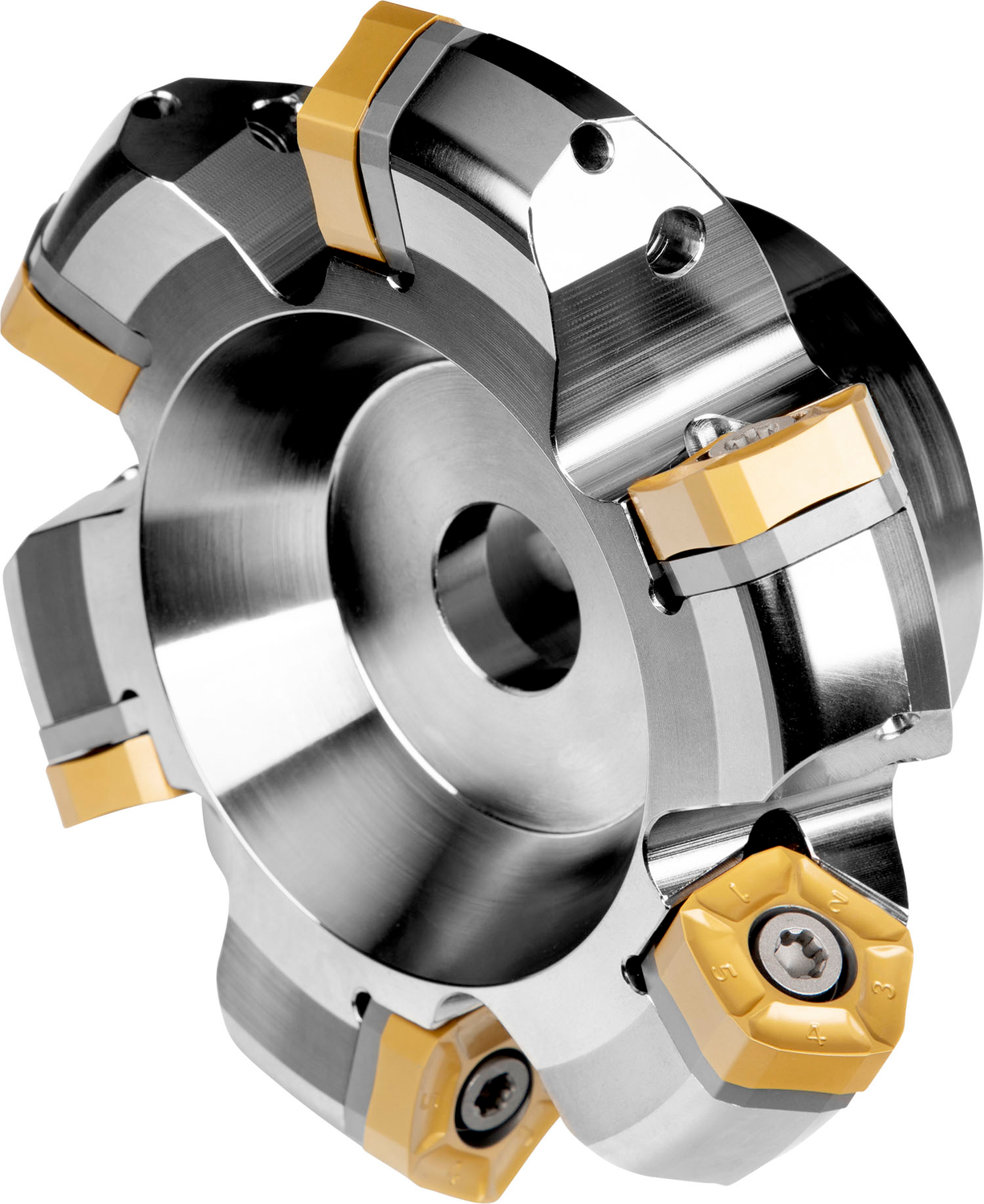 Picture of Face Mill with Dbl Neg Geo Dbl-Side Inserts, Cut Dia 5.000 to Max 5.629'' with 57° Approach