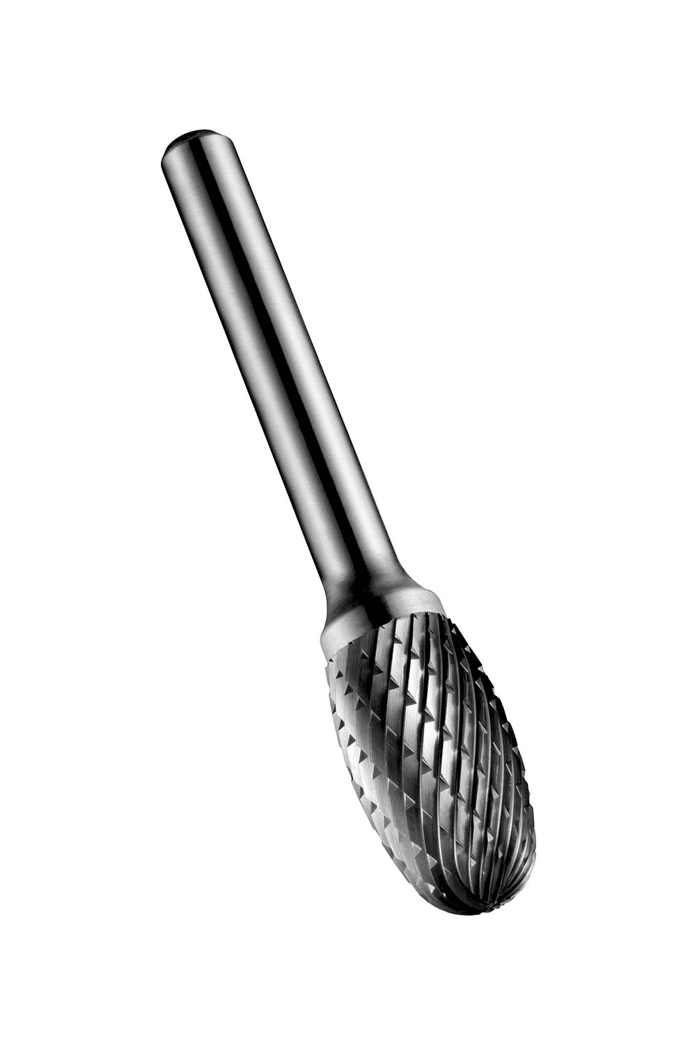 Picture of Oval Burr (E Shape), Dia. 3mm with 6mm Length of Cut, 38mm Length and 3mm Shank