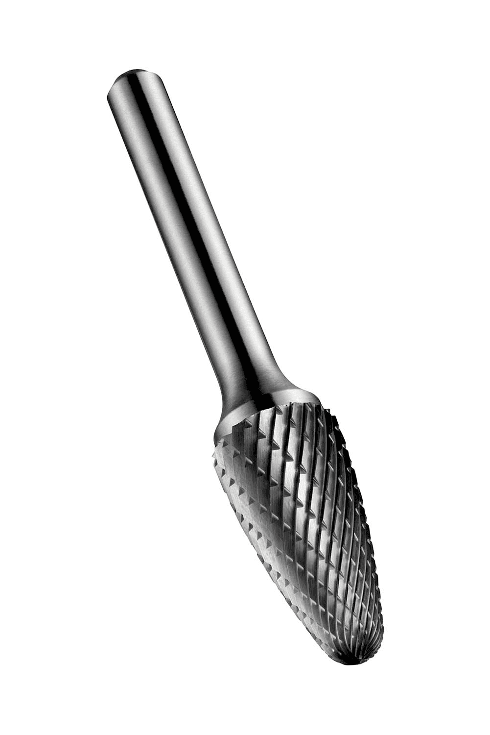 Picture of Rounded Tree Burr (F Shape), Dia. 8mm with 20mm Length of Cut, 65mm Length and 6mm Shank