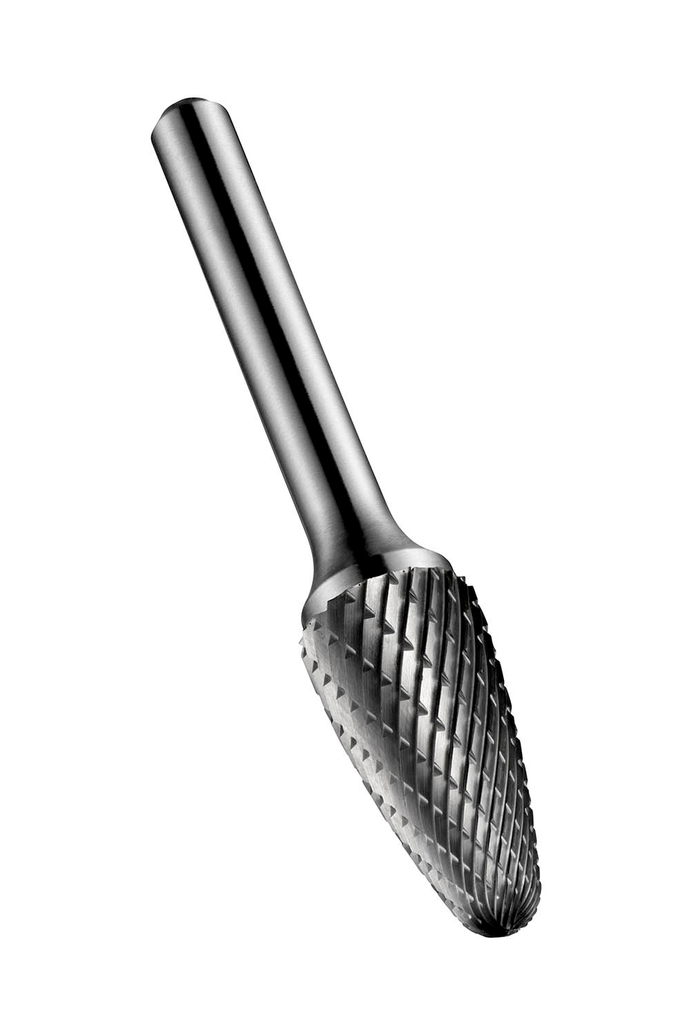Picture of Rounded Tree Burr (F Shape), Dia. 16mm with 25mm Length of Cut, 70mm Length and 6mm Shank