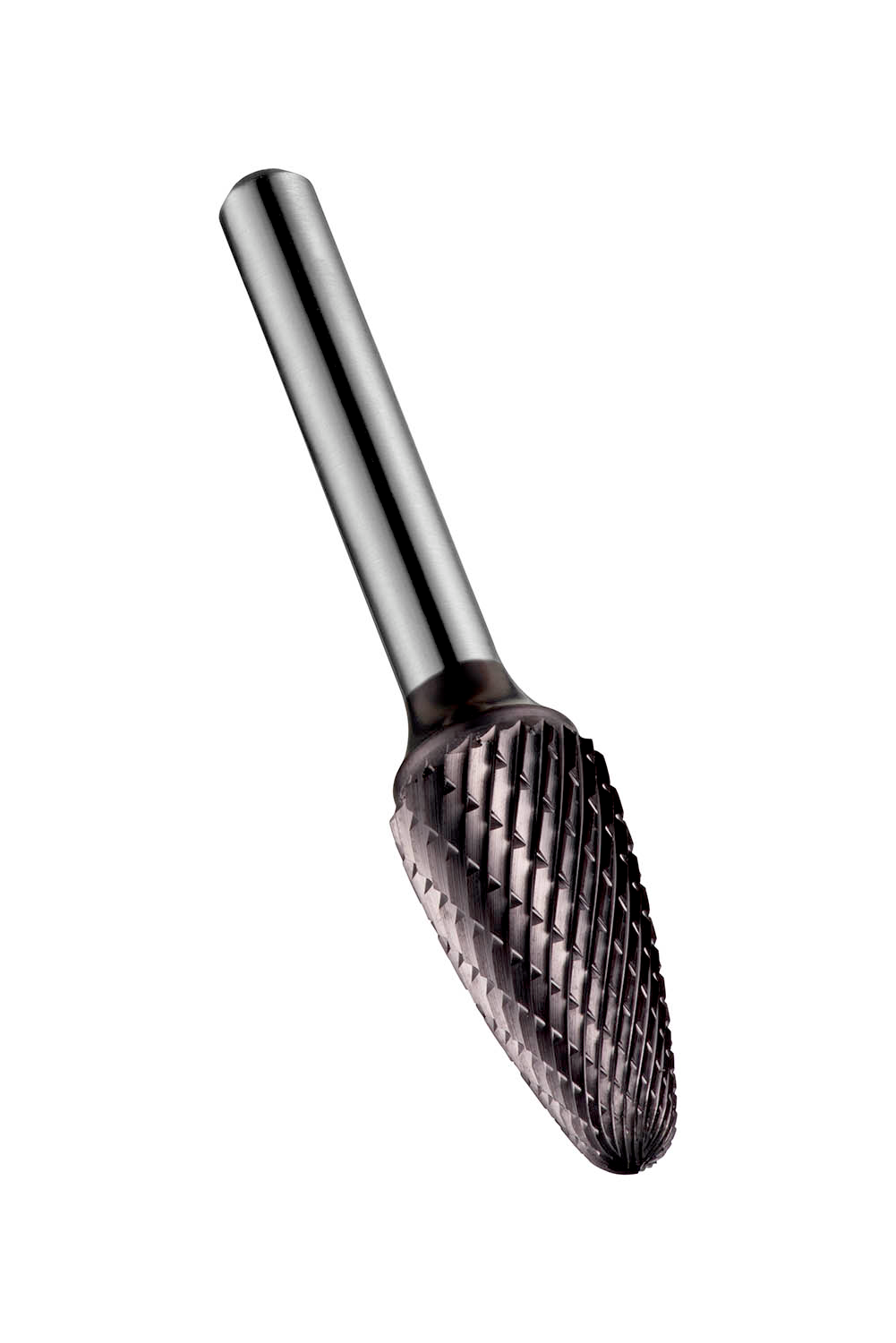 Picture of Rounded Tree Burr (F Shape), Dia. 12.7mm with 25mm Length of Cut, 70mm Length and 6mm Shank