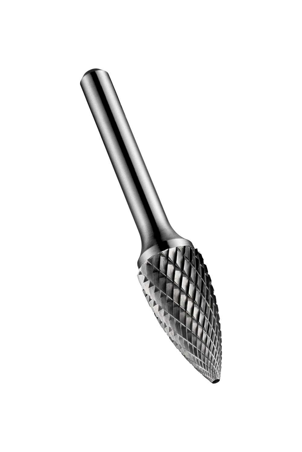 Picture of Pointed Tree Burr (G Shape), Dia. 9.6mm with 19mm Length of Cut, 64mm Length and 6mm Shank