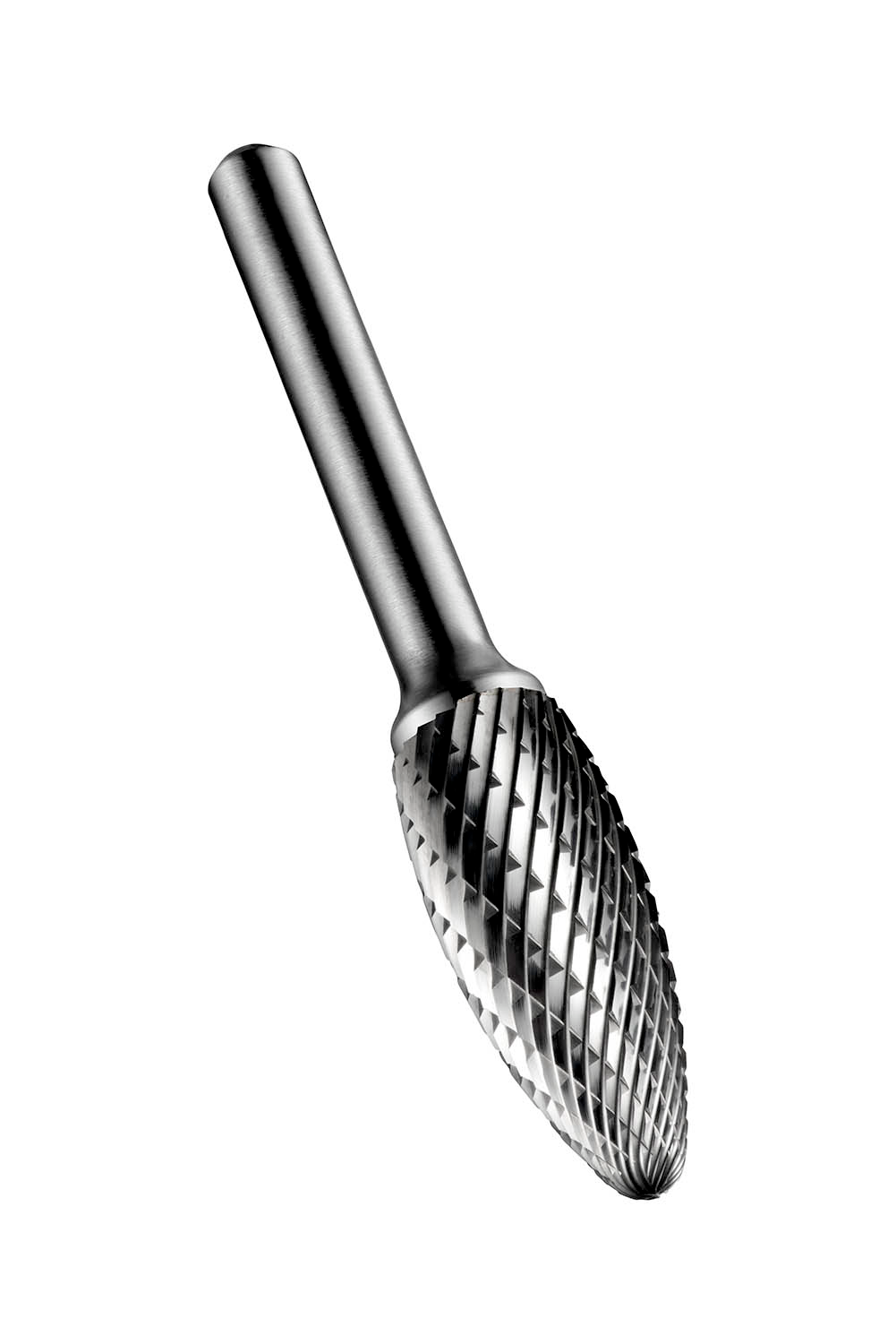 Picture of Flame Burr (H Shape), Dia. 9.6mm with 19mm Length of Cut, 65mm Length and 6mm Shank