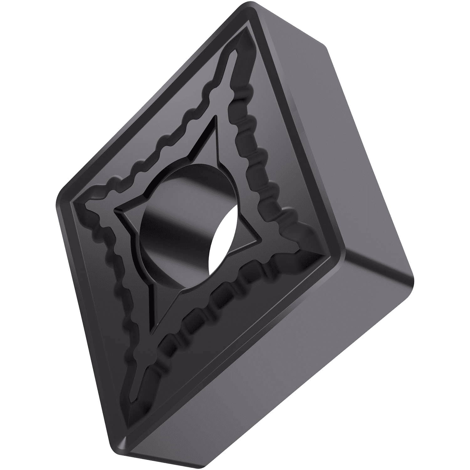 Picture of Dbl-Side Neg Turn Insert, 80° Rhomboid with ICD of 1/2", 3/16" Thick, 1/64" NR