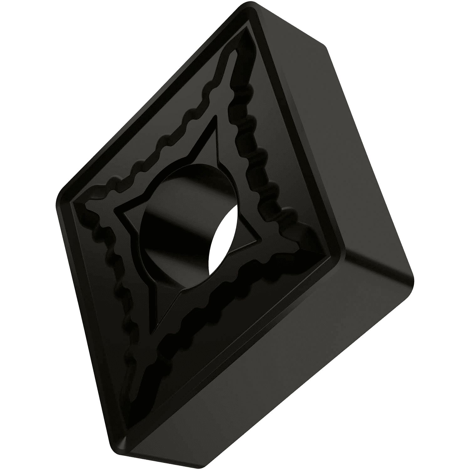 Picture of Dbl-Side Neg Turn Insert, 80° Rhomboid with ICD of 1/2", 3/16" Thick, 3/64" NR