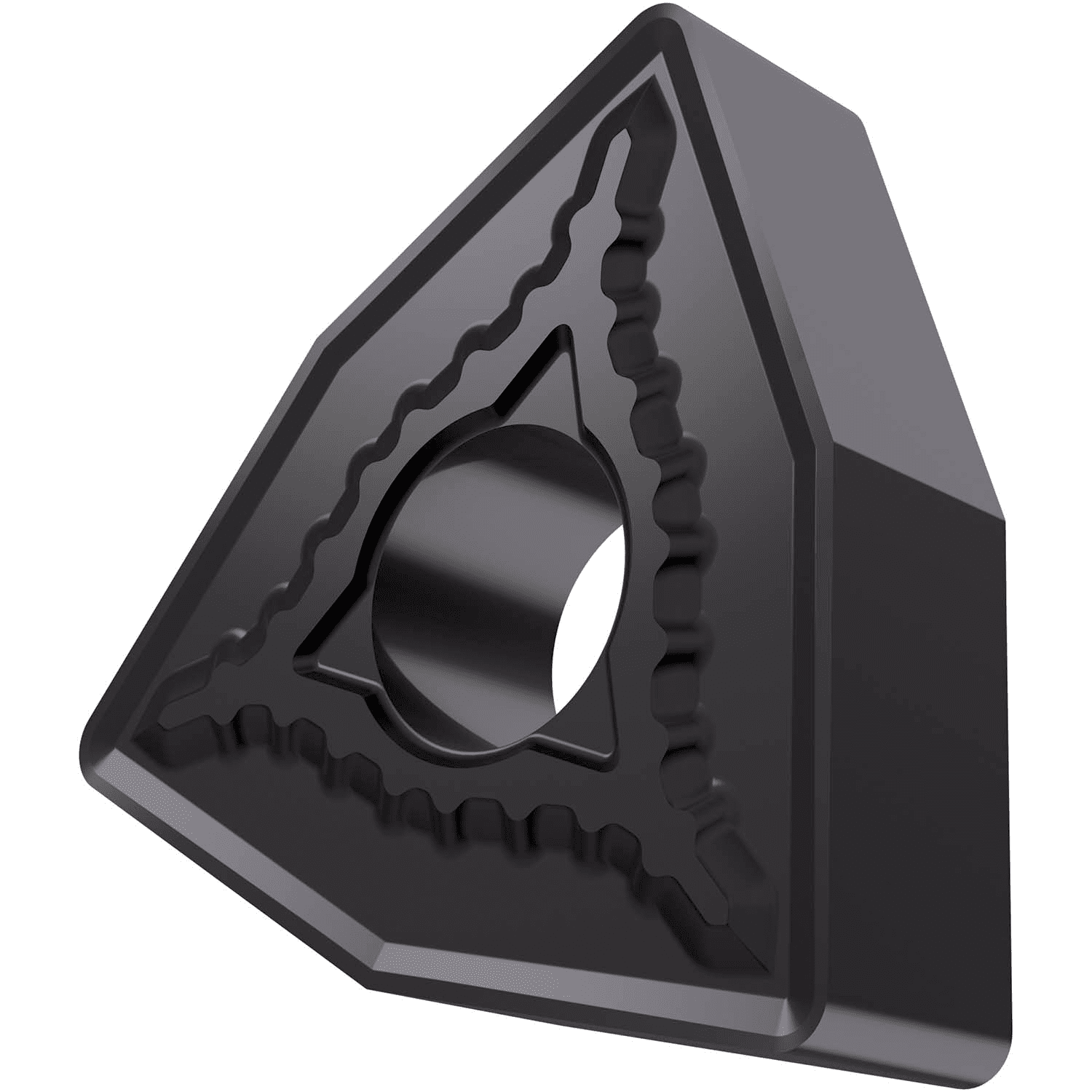 Picture of Dbl-Side Neg Turn Insert, 80° Trigon with ICD of 1/2", 3/16" Thick, 1/64" NR