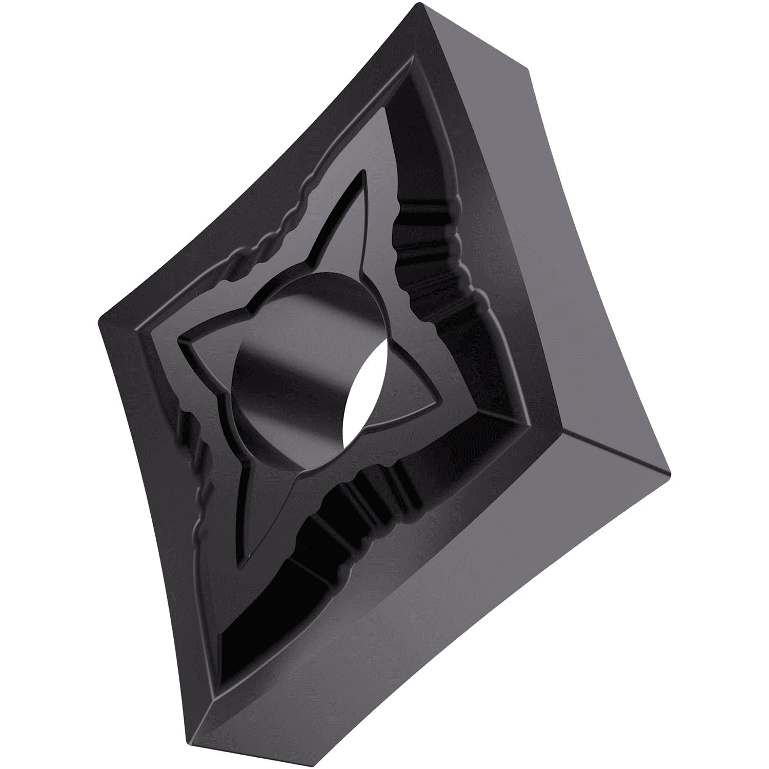 Picture of Dbl-Side Neg Turn Insert, 80° Rhomboid with ICD of 1/2", 3/16" Thick, 1/128" NR