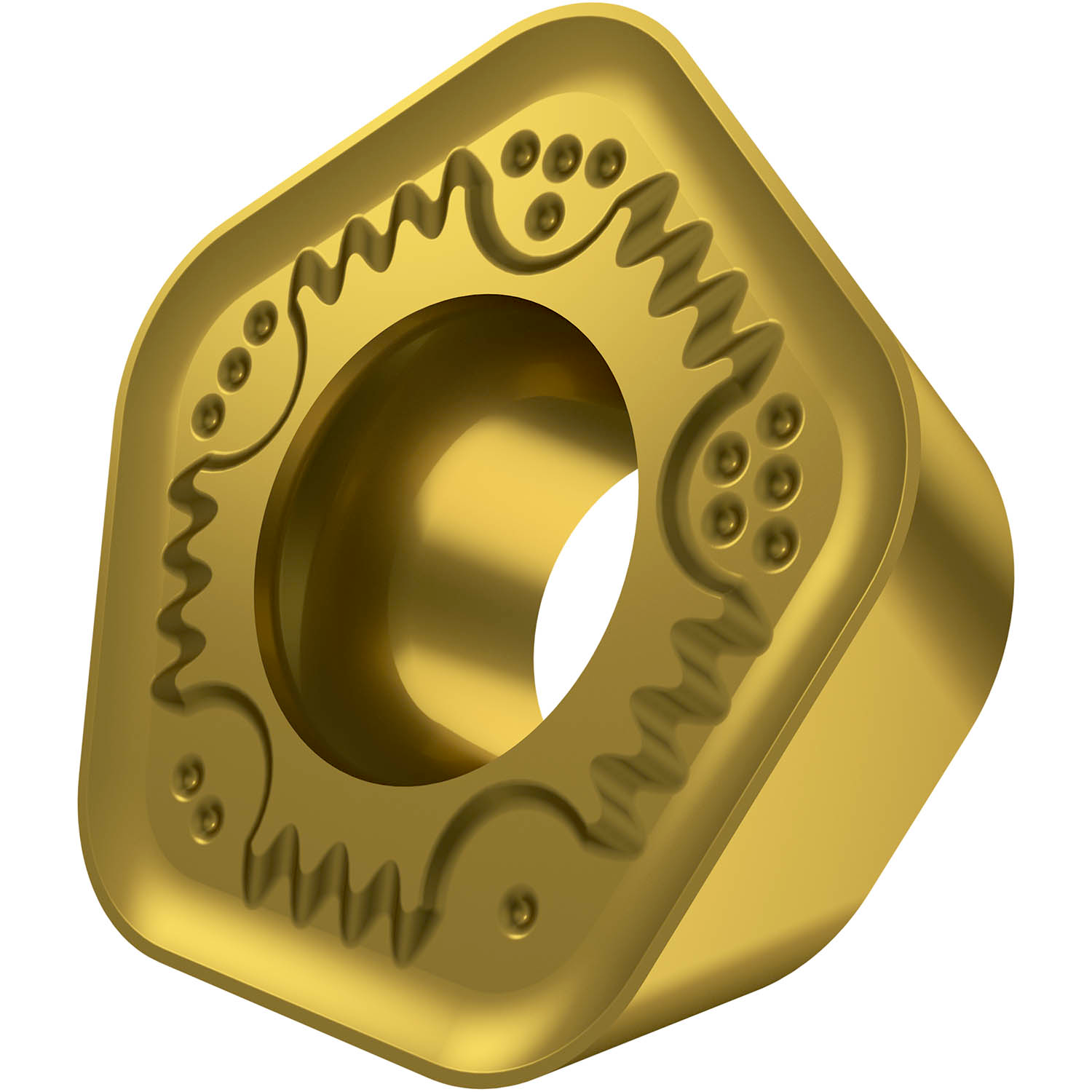 Picture of Sg-Side Milling Insert PDKT 0905 with CB, Pentagonal Max Depth .0787", with .1181" CR