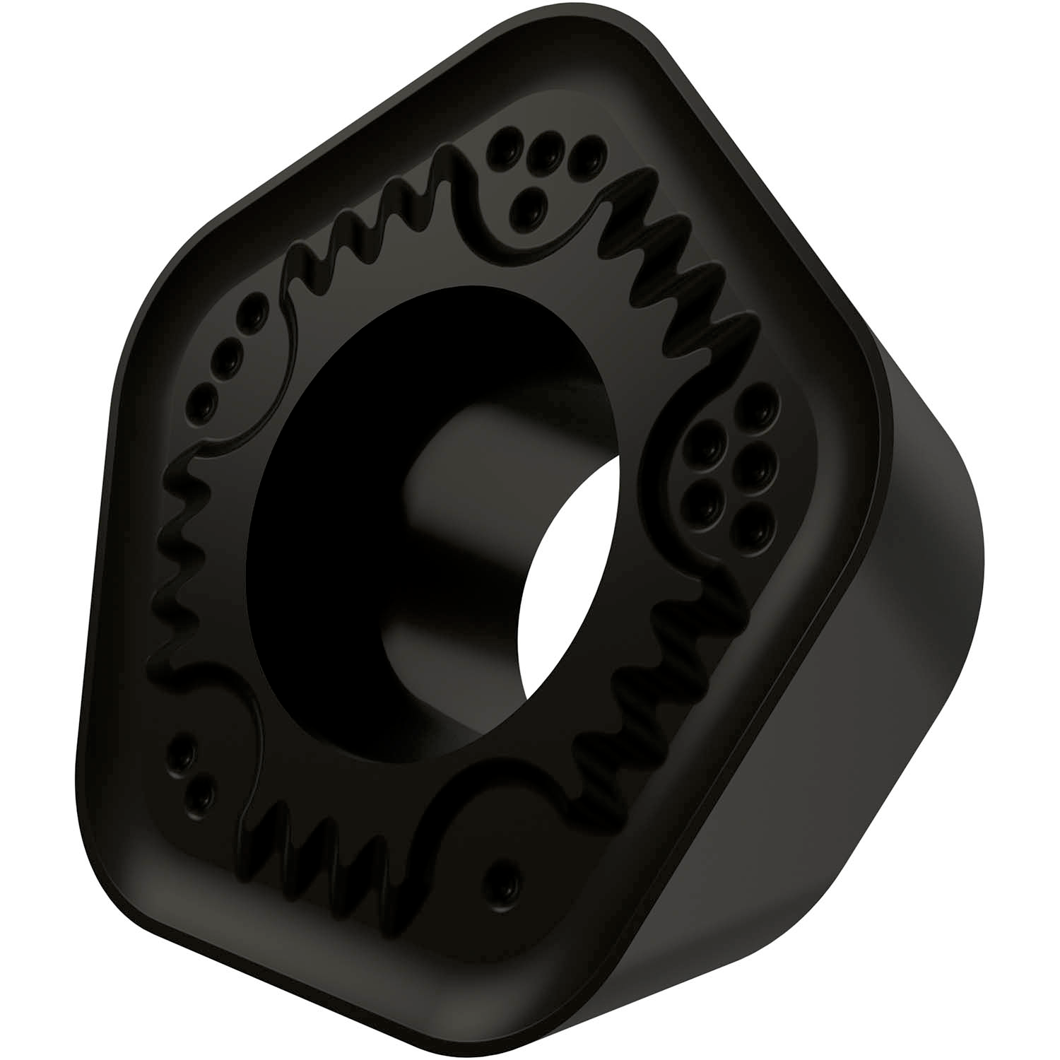 Picture of Sg-Side Milling Insert PDKT 0905 with CB, Pentagonal Max Depth .0787", with .1181" CR