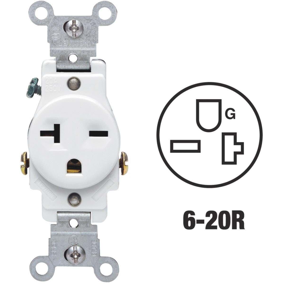 Picture of Leviton Heavy-Duty Grounding Single Outlet