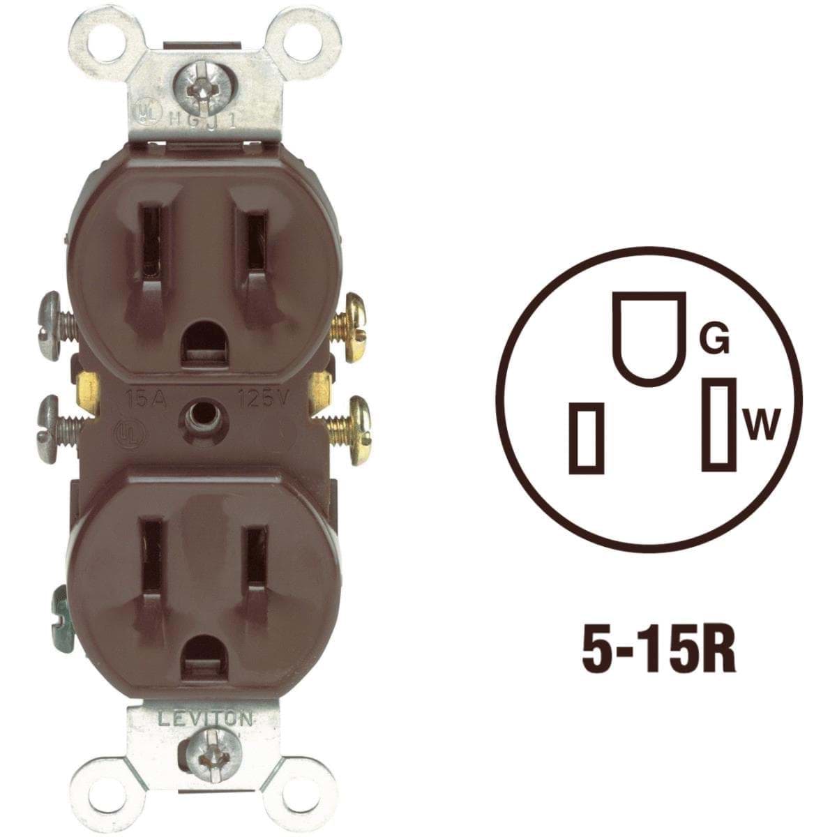 Picture of Leviton Shallow Grounded Duplex Outlet