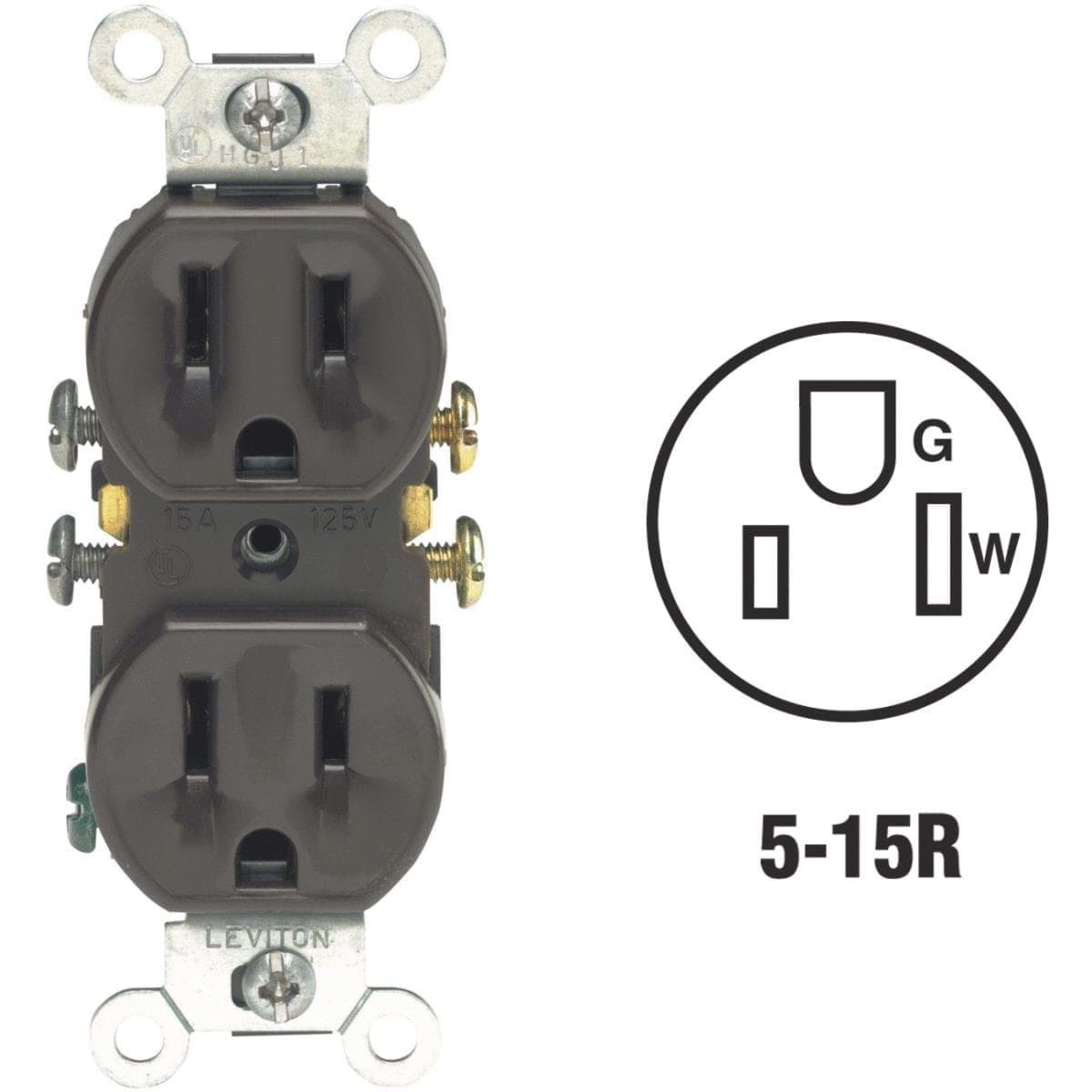Picture of Leviton Shallow Grounded Duplex Outlet