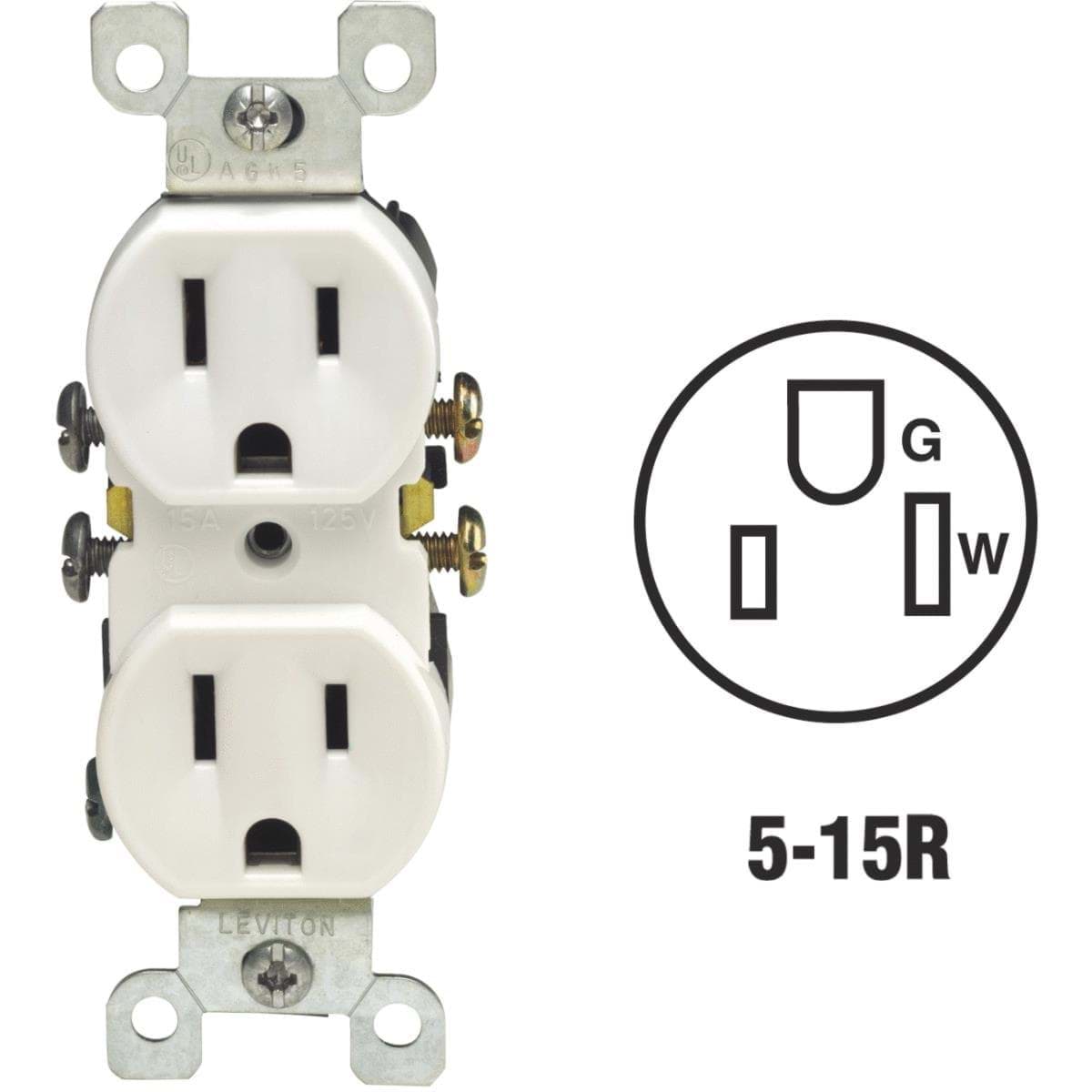 Picture of Leviton Shallow Grounded Duplex Outlet