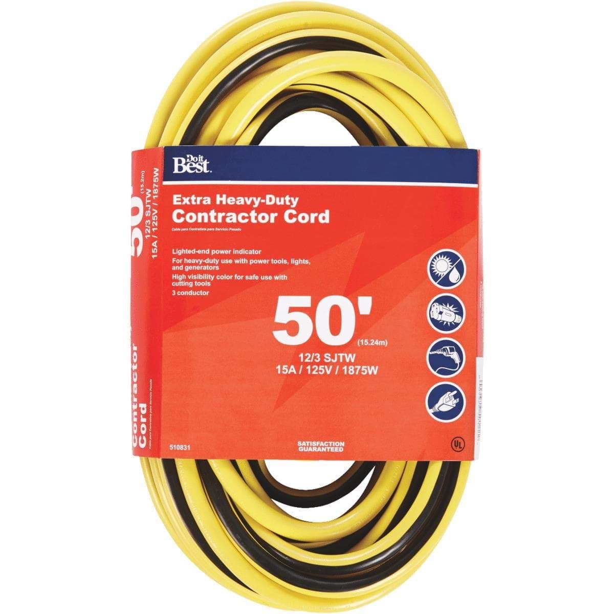 Picture of Do it Best 12/3 Extra Heavy-Duty Contractor Extension Cord