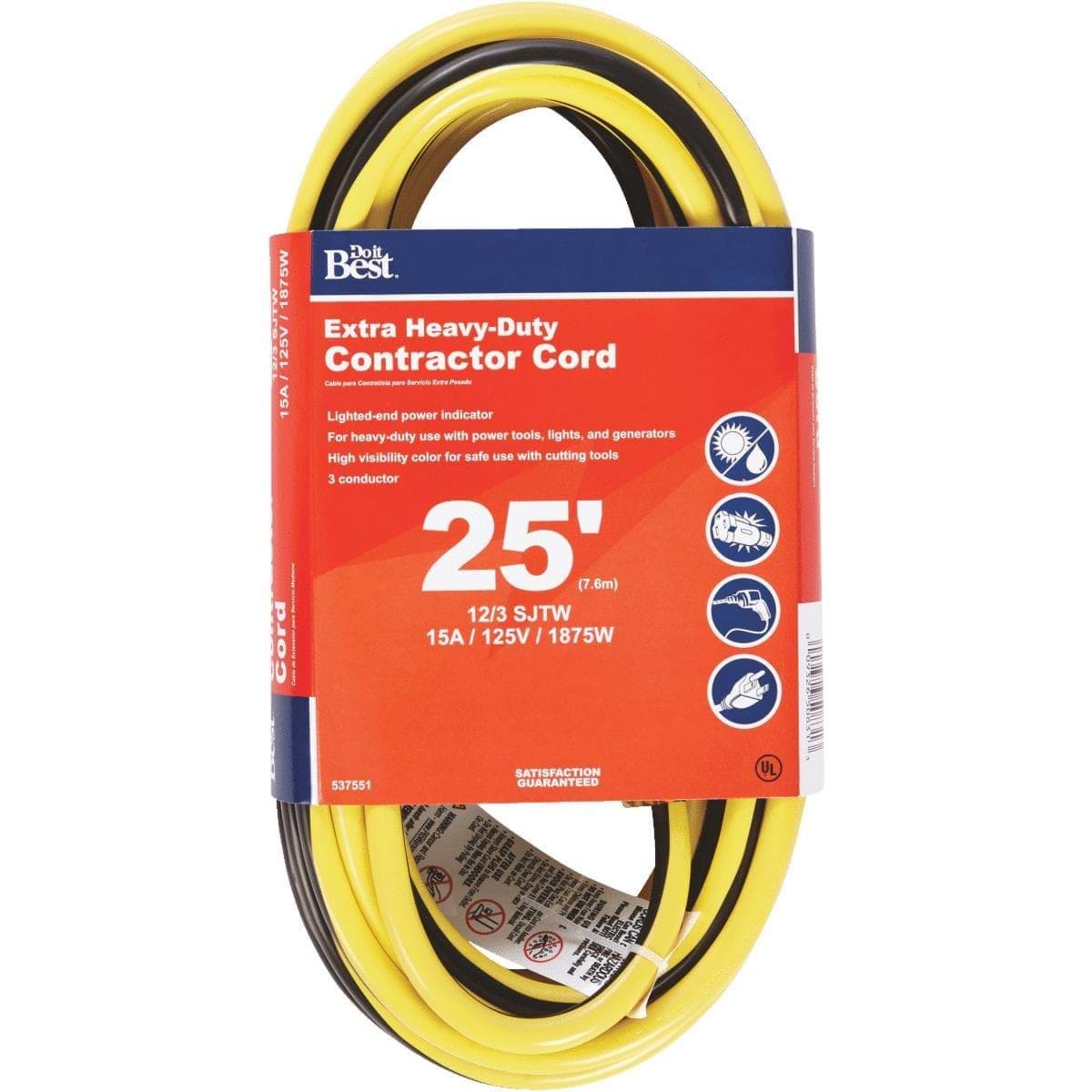 Picture of Do it Best 12/3 Extra Heavy-Duty Contractor Extension Cord