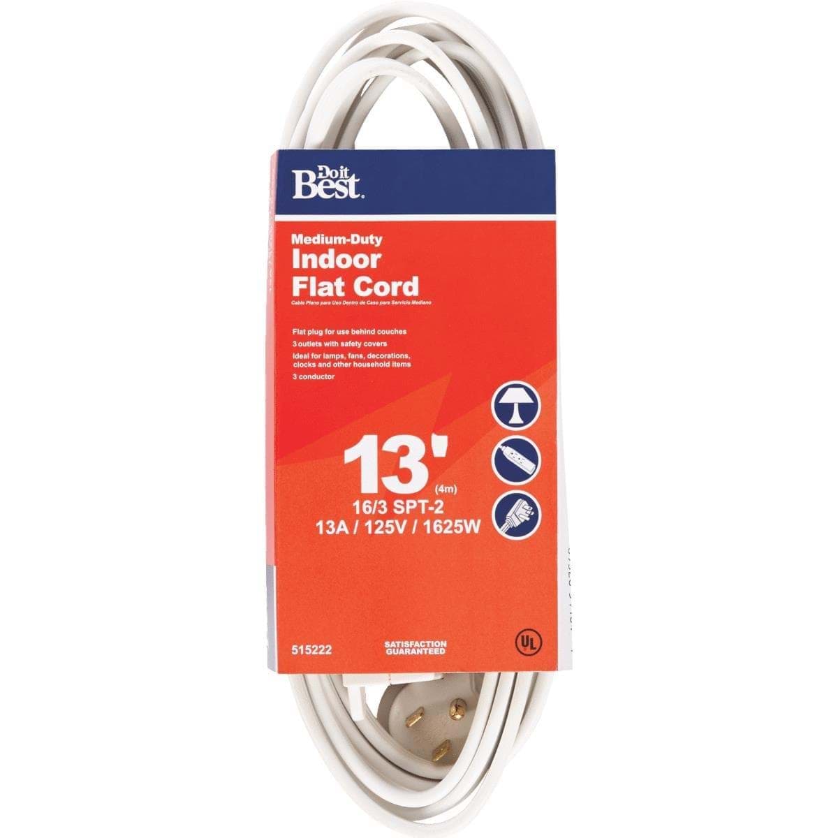 Picture of Do it Best 16/3 Flat Plug Extension Cord