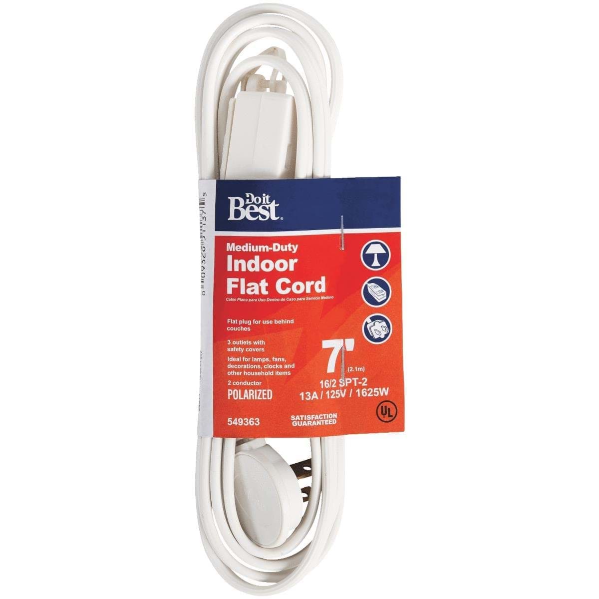 Picture of Do it Best 16/2 Flat Plug Extension Cord