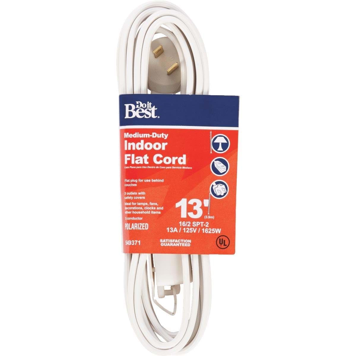 Picture of Do it Best 16/2 Flat Plug Extension Cord