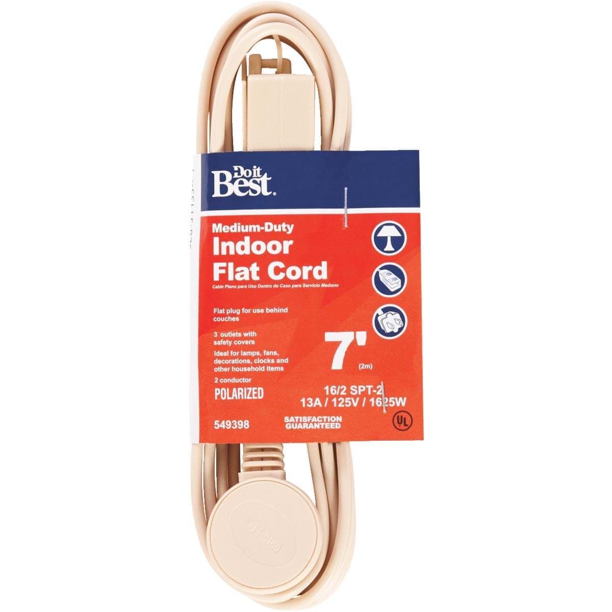 Picture of Do it Best 16/2 Flat Plug Extension Cord