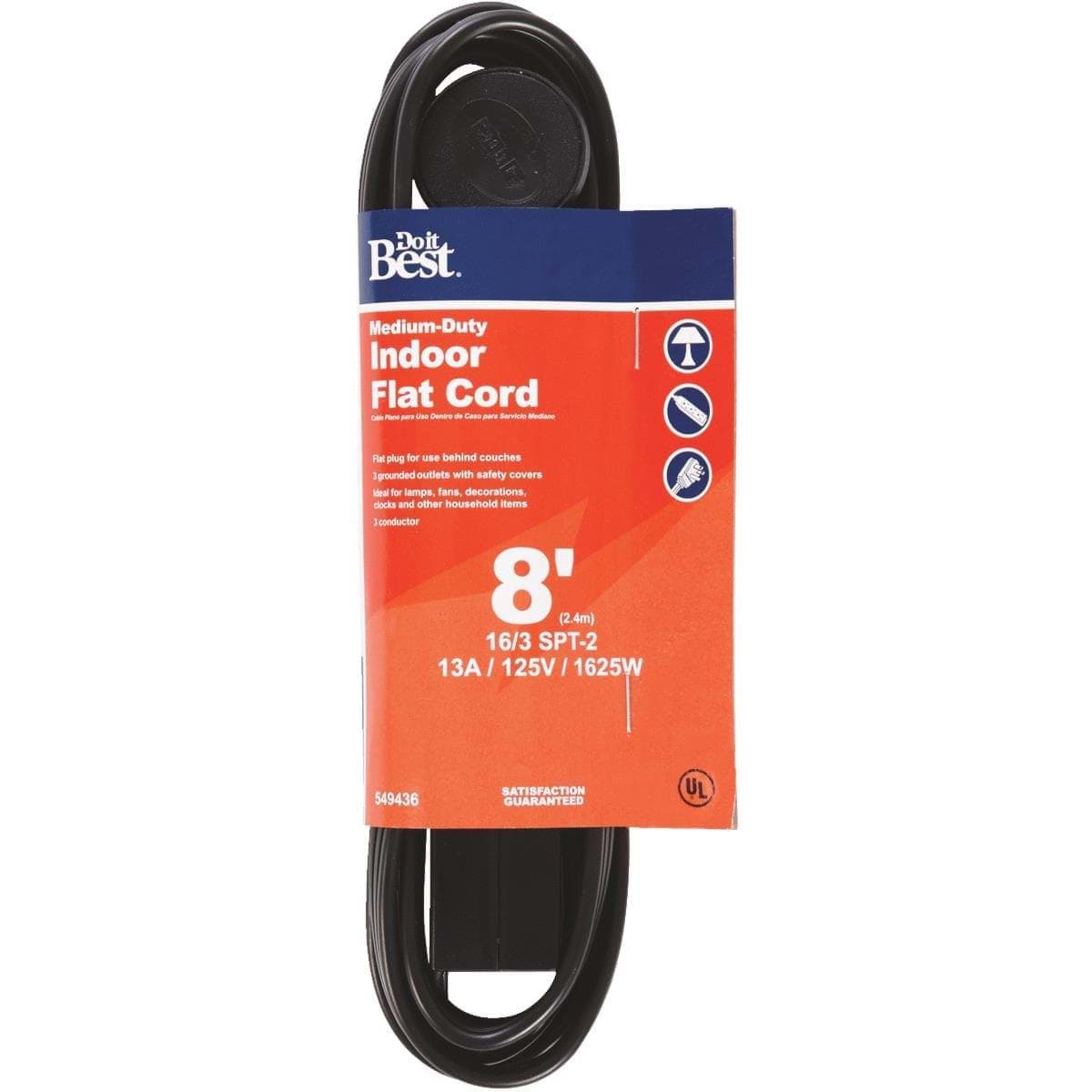 Picture of Do it Best 16/3 Flat Plug Extension Cord