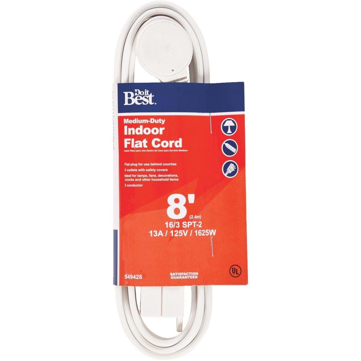 Picture of Do it Best 16/3 Flat Plug Extension Cord