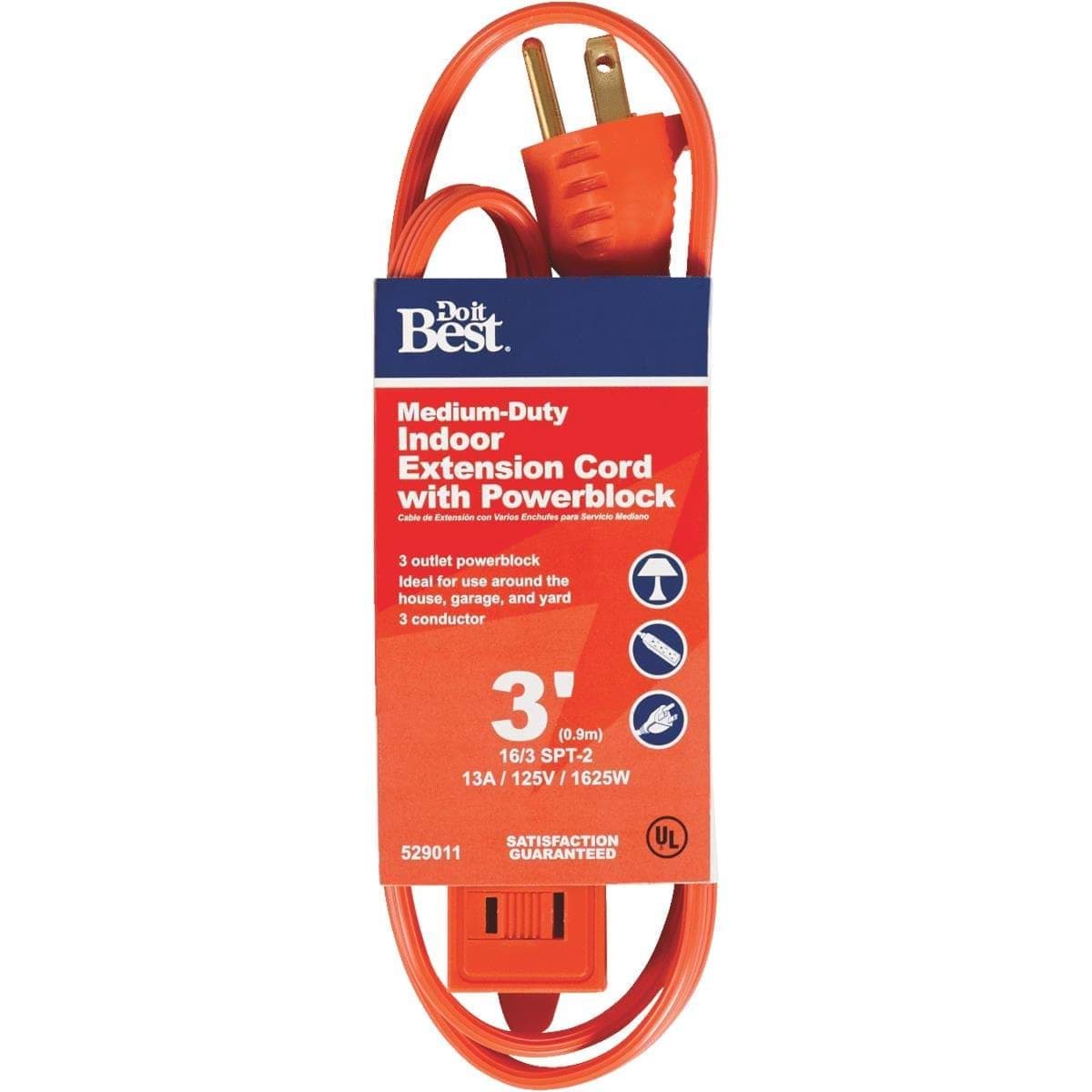 Picture of Do it Best 16/3 Triple Tap Extension Cord