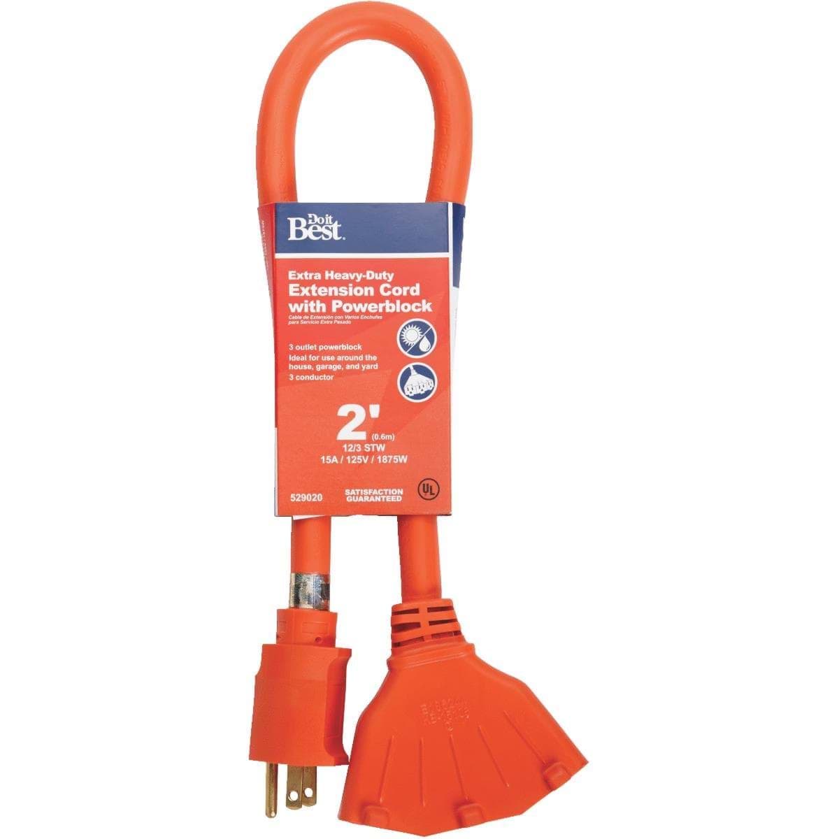 Picture of Do it Best 12/3 Extension Cord With Powerblock