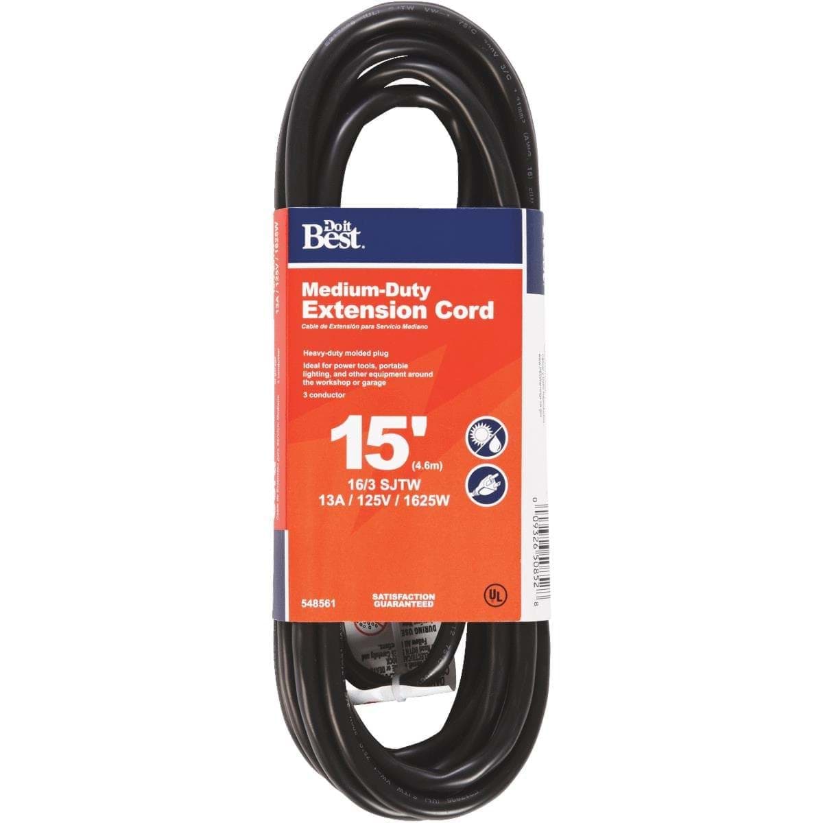 Picture of Do it Best 16/3 Medium-Duty Outdoor Extension Cord