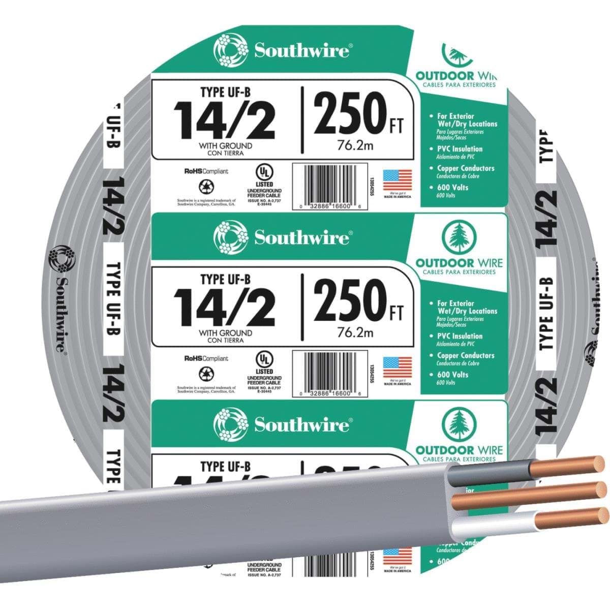 Picture of Southwire 14-2 UFW/G Wire