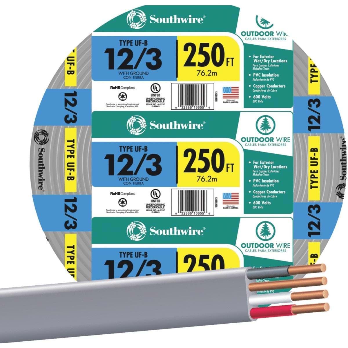 Picture of Southwire 12-3 UFW/G Wire