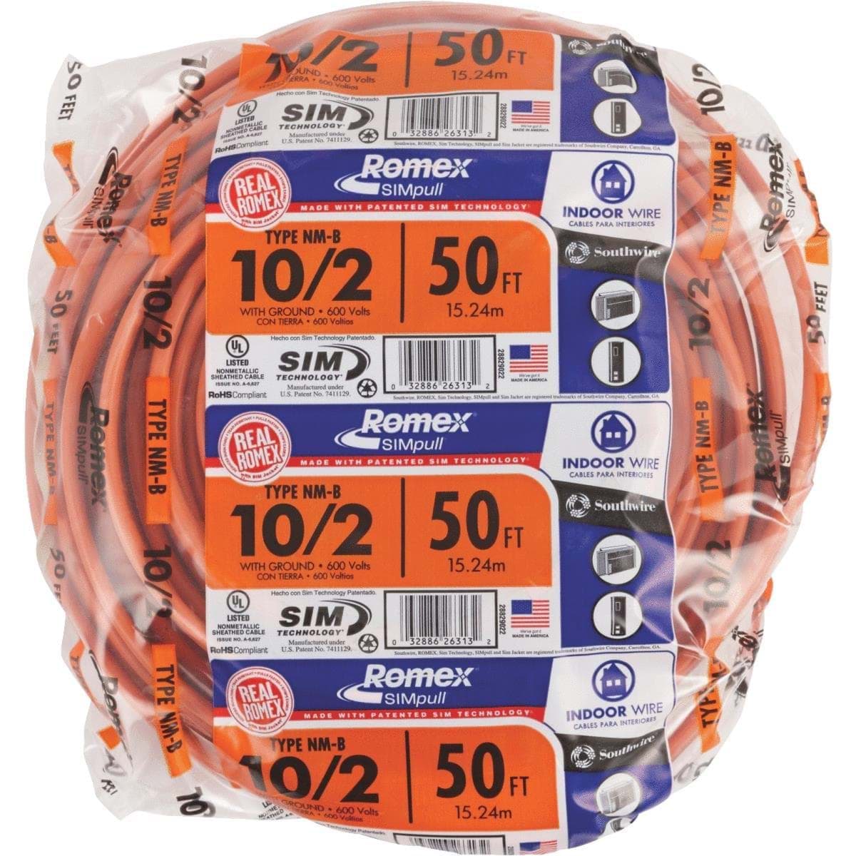 Picture of Romex 10-2 NMW/G Wire