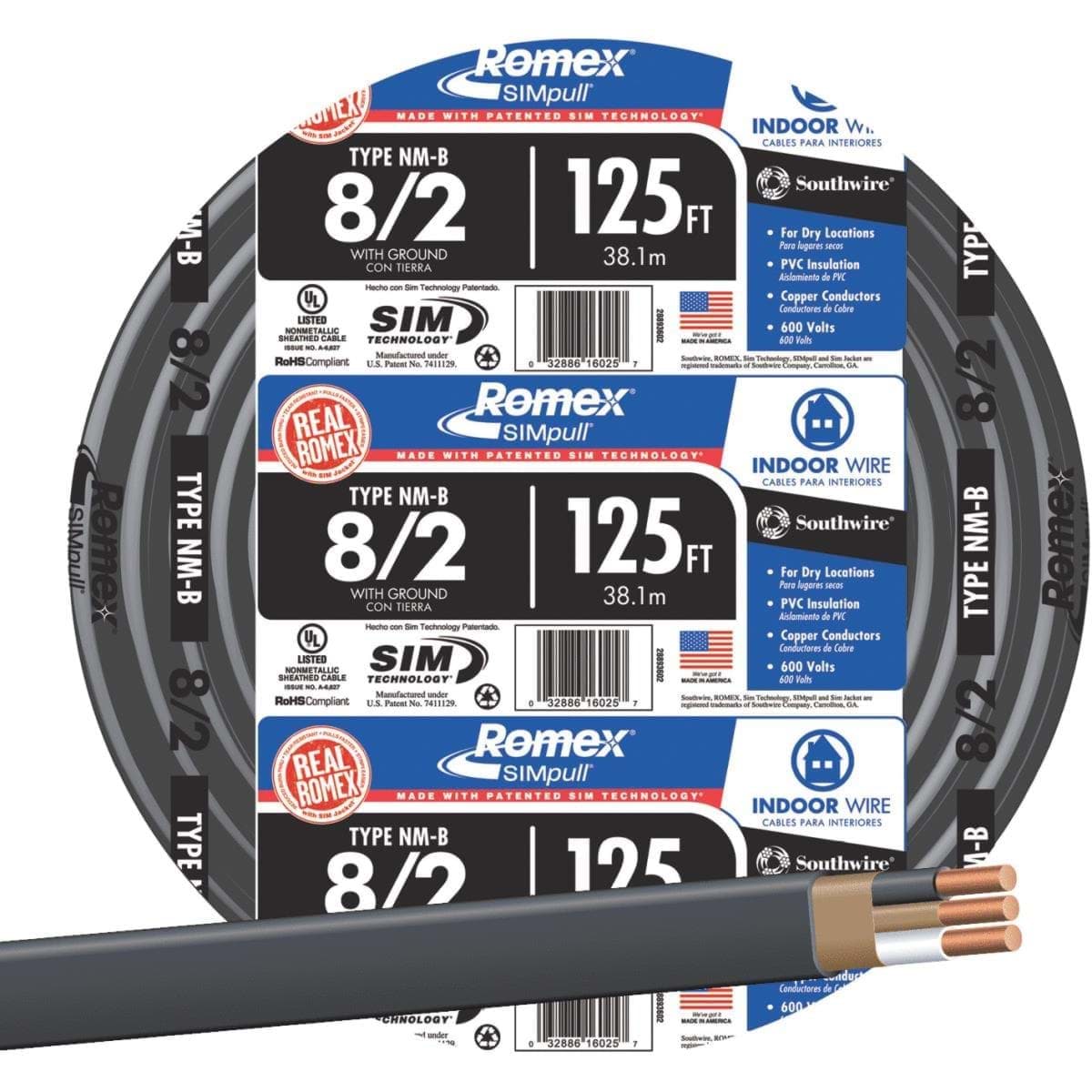 Picture of Romex 8-2 NMW/G Wire