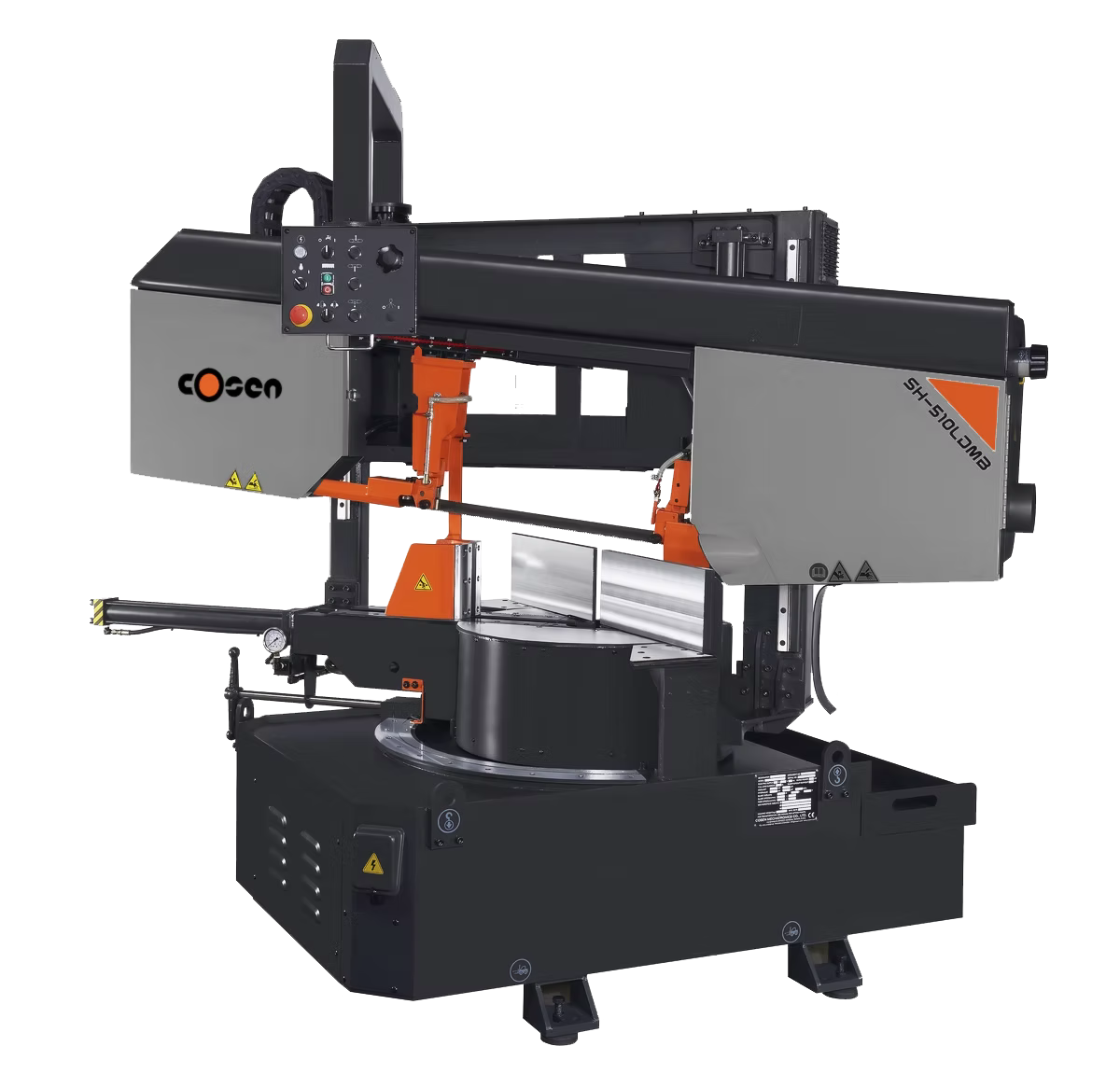 Picture of Cosen SH-510LDM Semi-Automatic Dual Mitering Horizontal Dual Post Band Saw